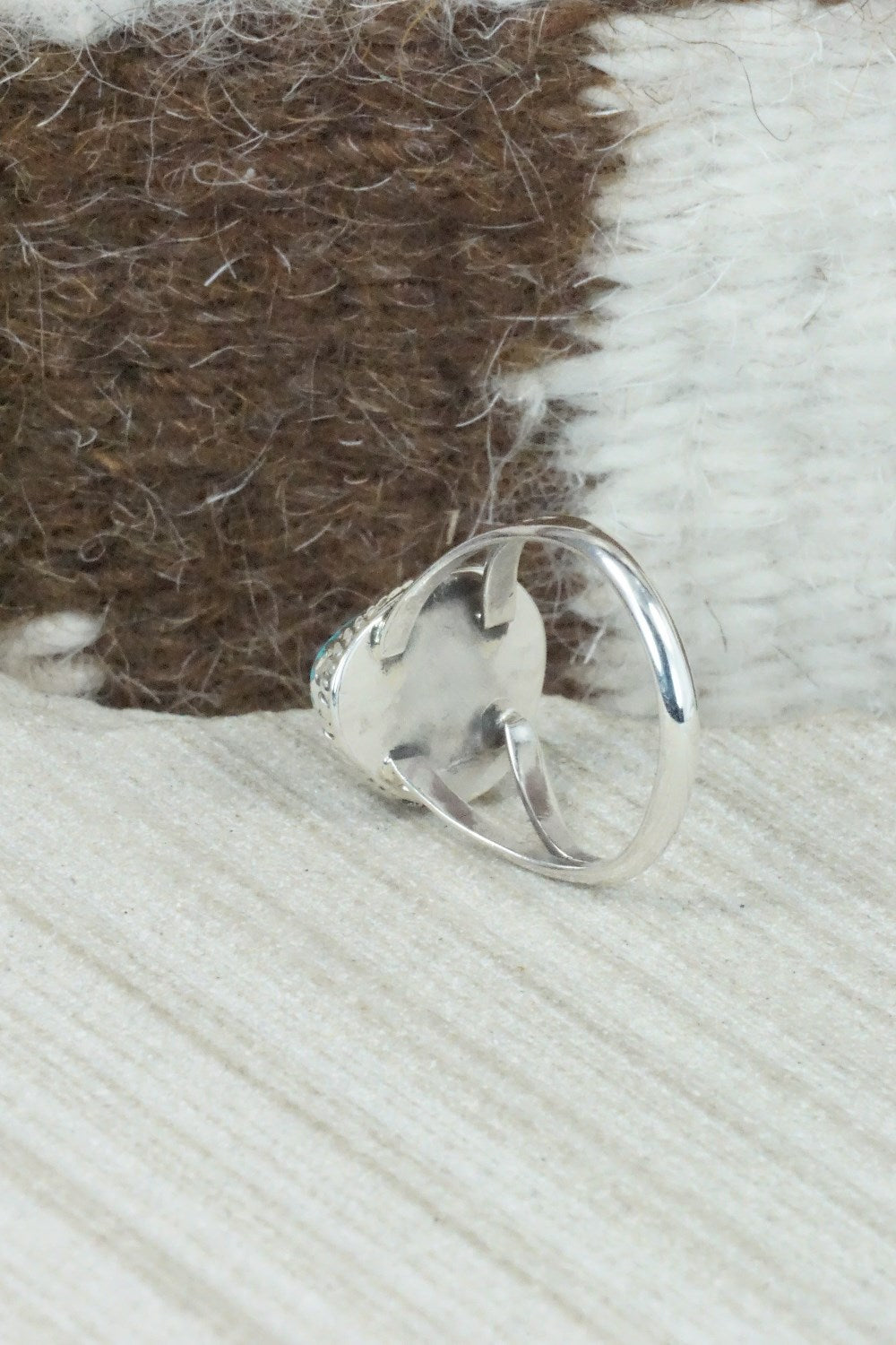 Turquoise & Sterling Silver Ring - Jamie Saunders - Size 6.5
