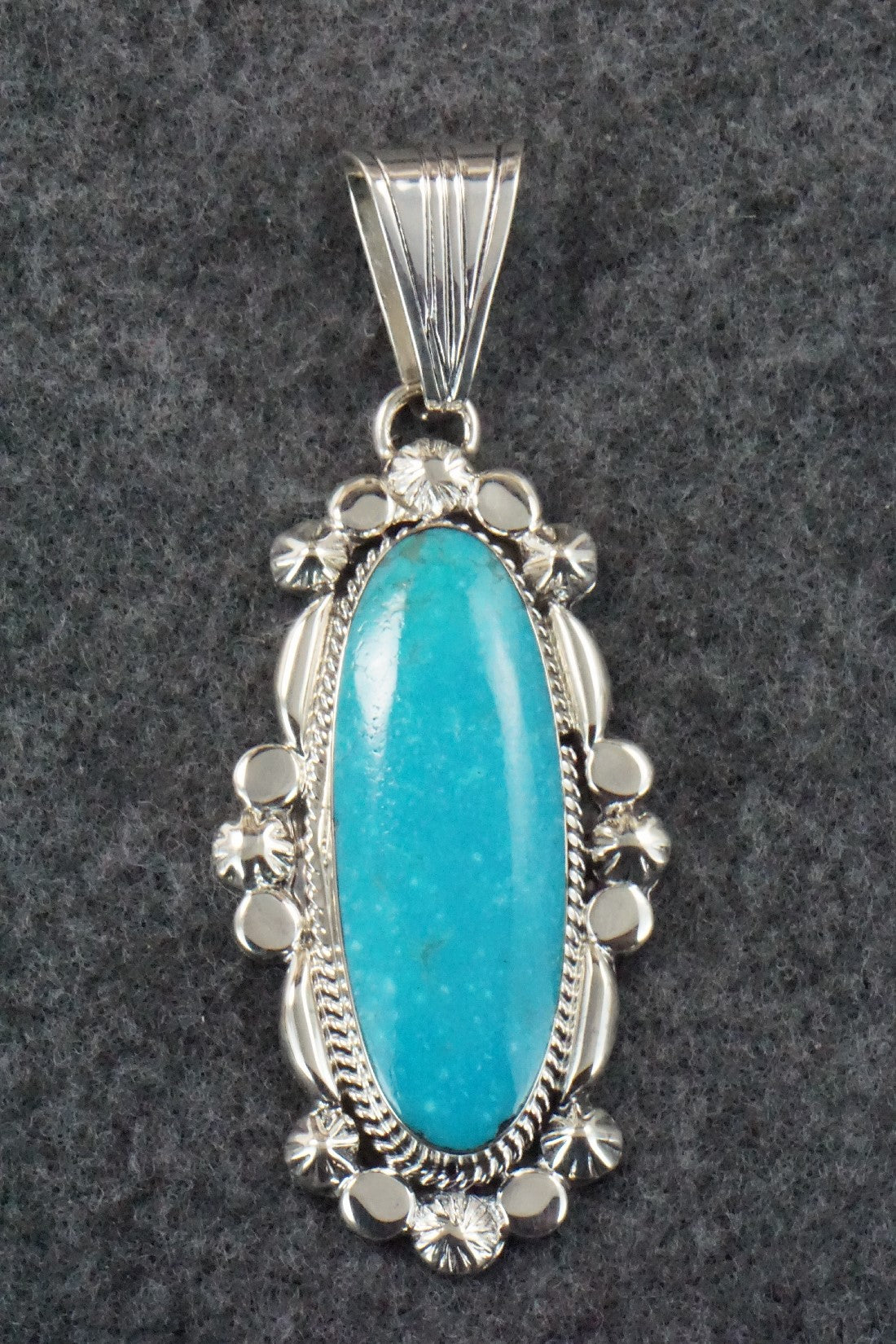 Turquoise & Sterling Silver Pendant - Angie Platero