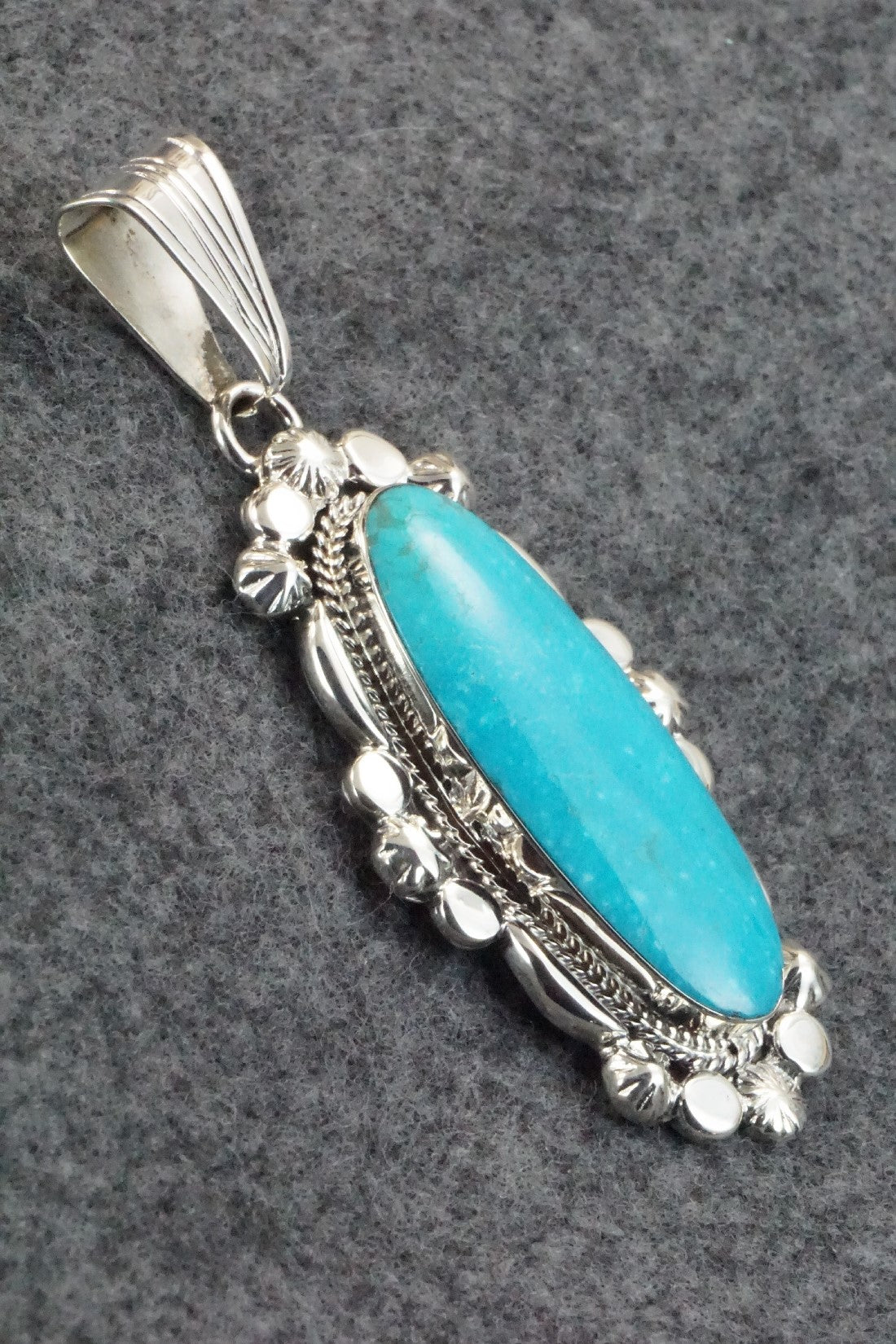 Turquoise & Sterling Silver Pendant - Angie Platero