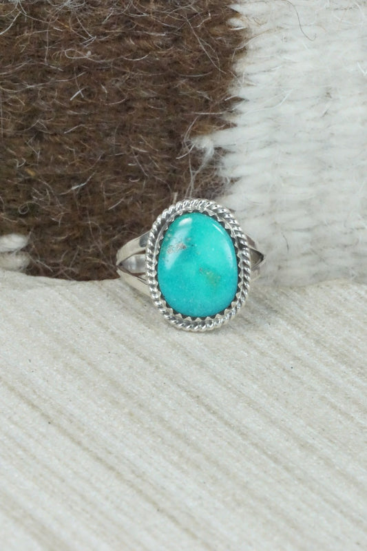 Turquoise & Sterling Silver Ring - Jamie Saunders - Size 6.5