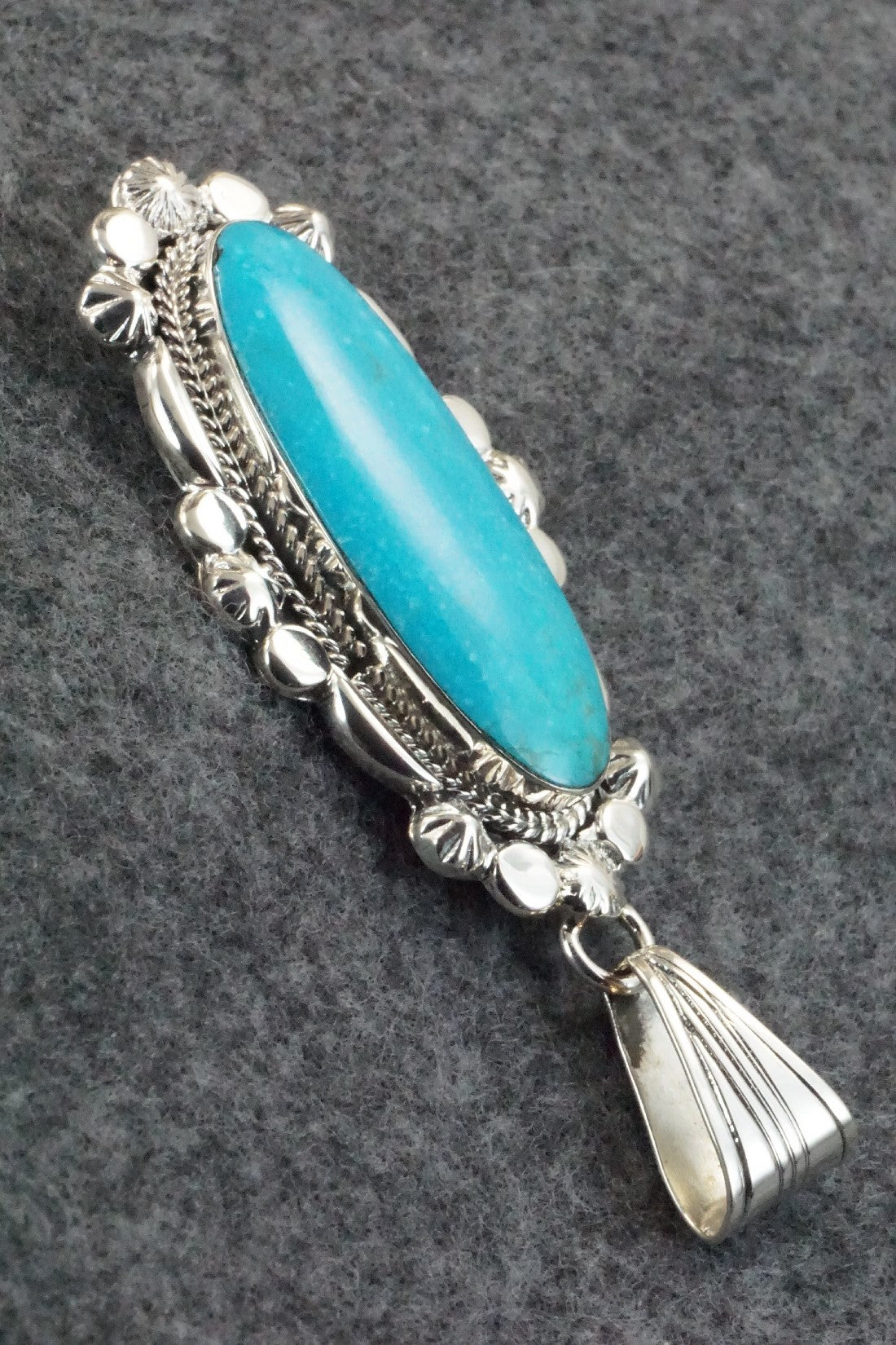 Turquoise & Sterling Silver Pendant - Angie Platero