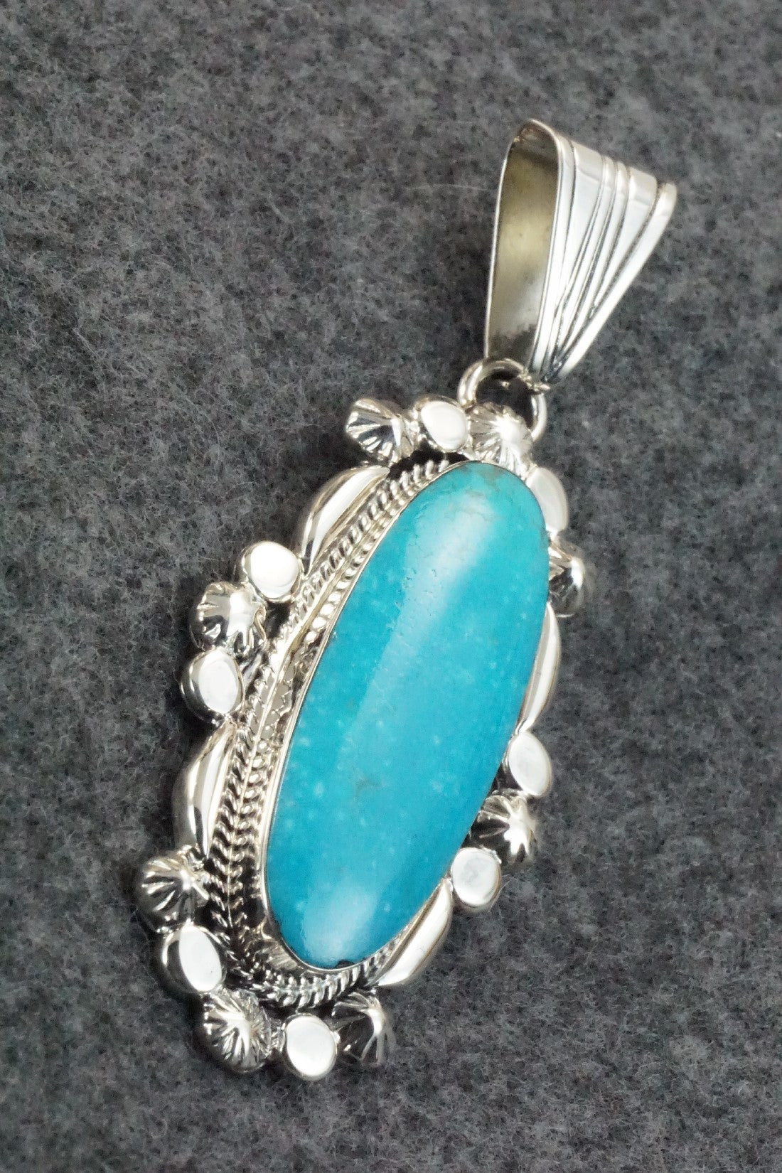 Turquoise & Sterling Silver Pendant - Angie Platero