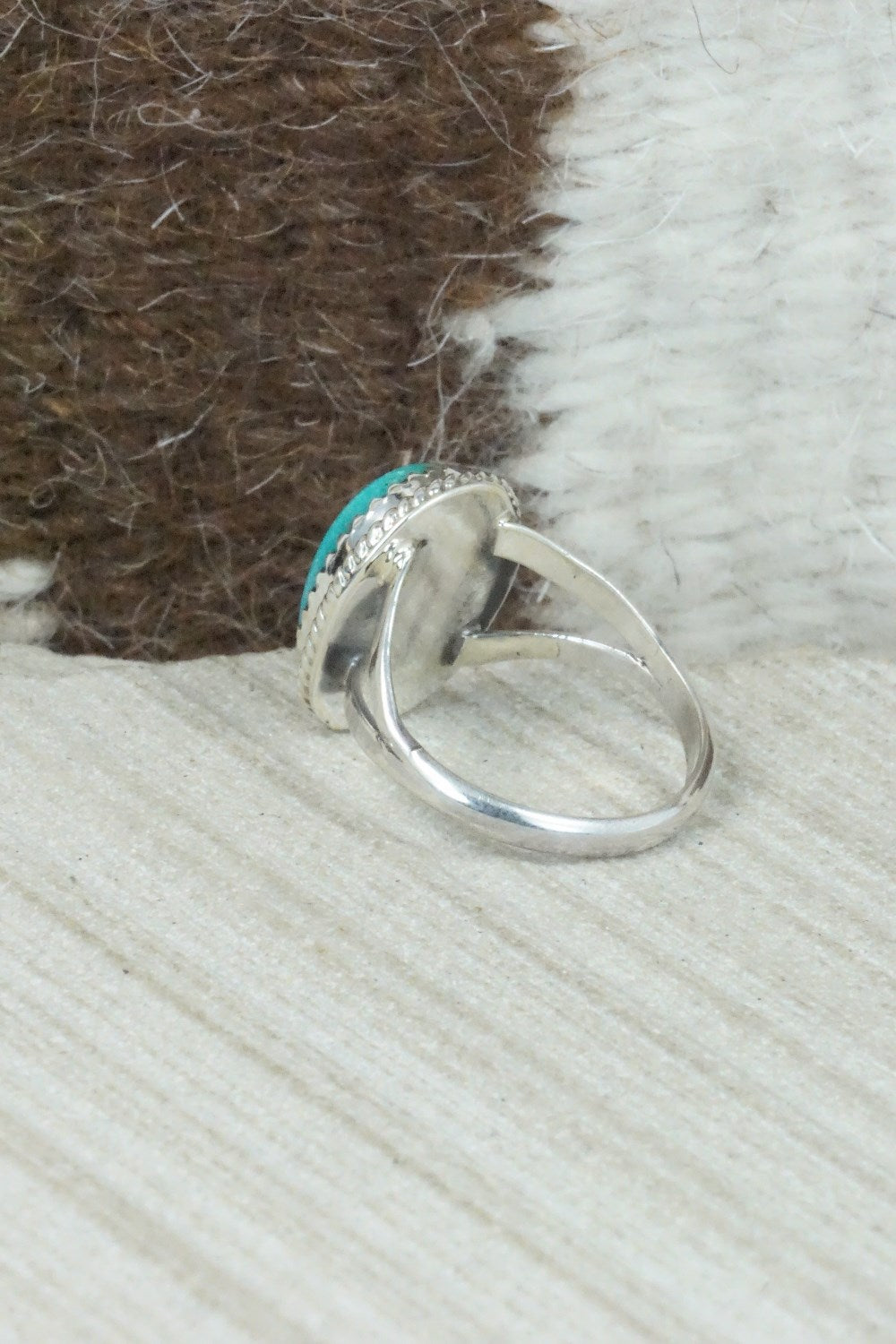 Turquoise & Sterling Silver Ring - Jamie Saunders - Size 6.5