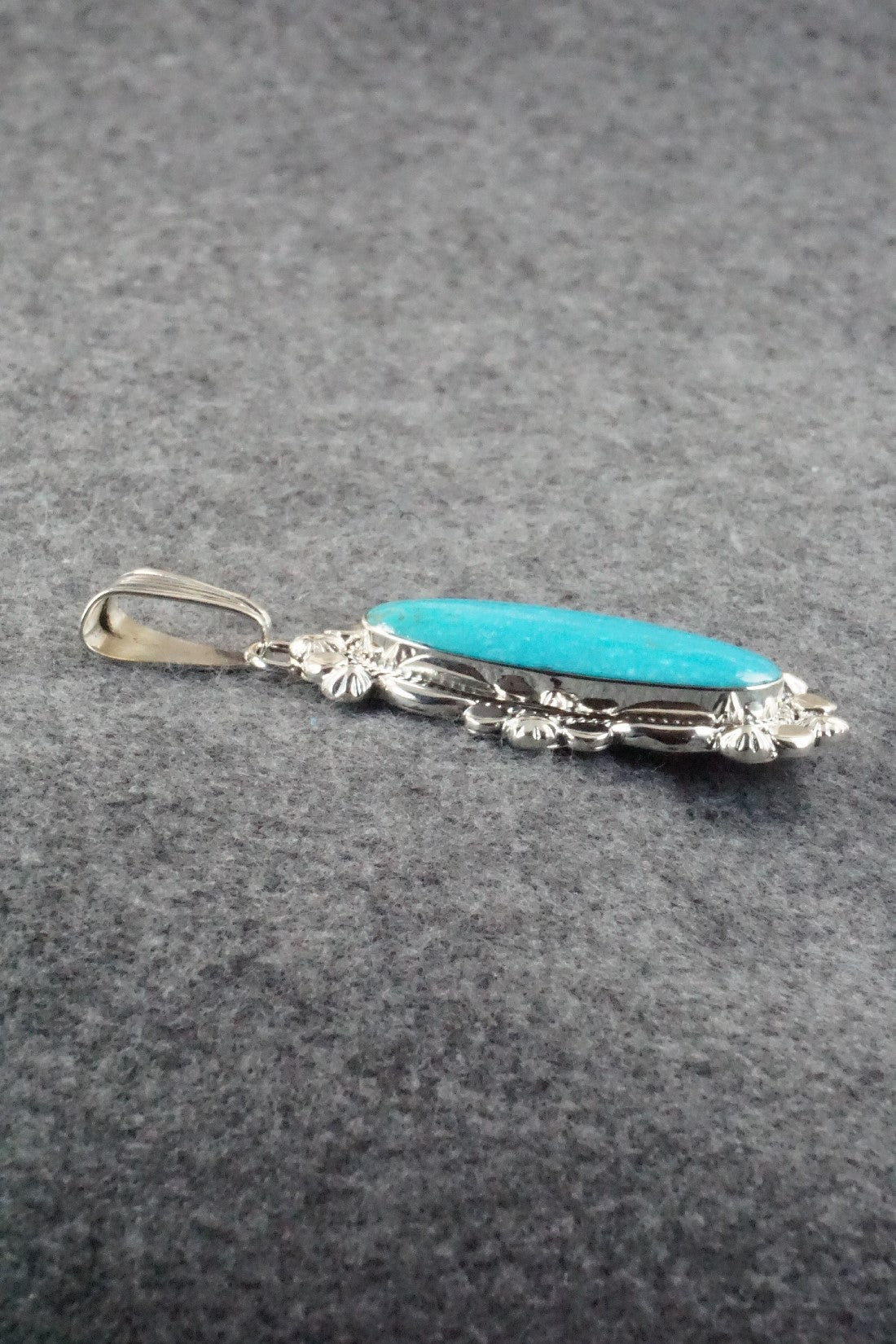 Turquoise & Sterling Silver Pendant - Angie Platero