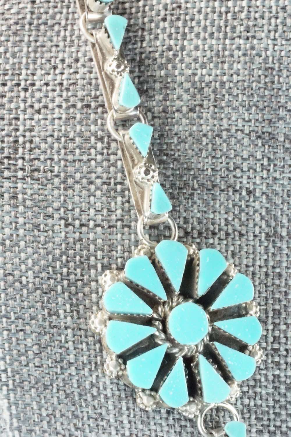 Turquoise & Sterling Silver Necklace Set - Merlinda Chavez