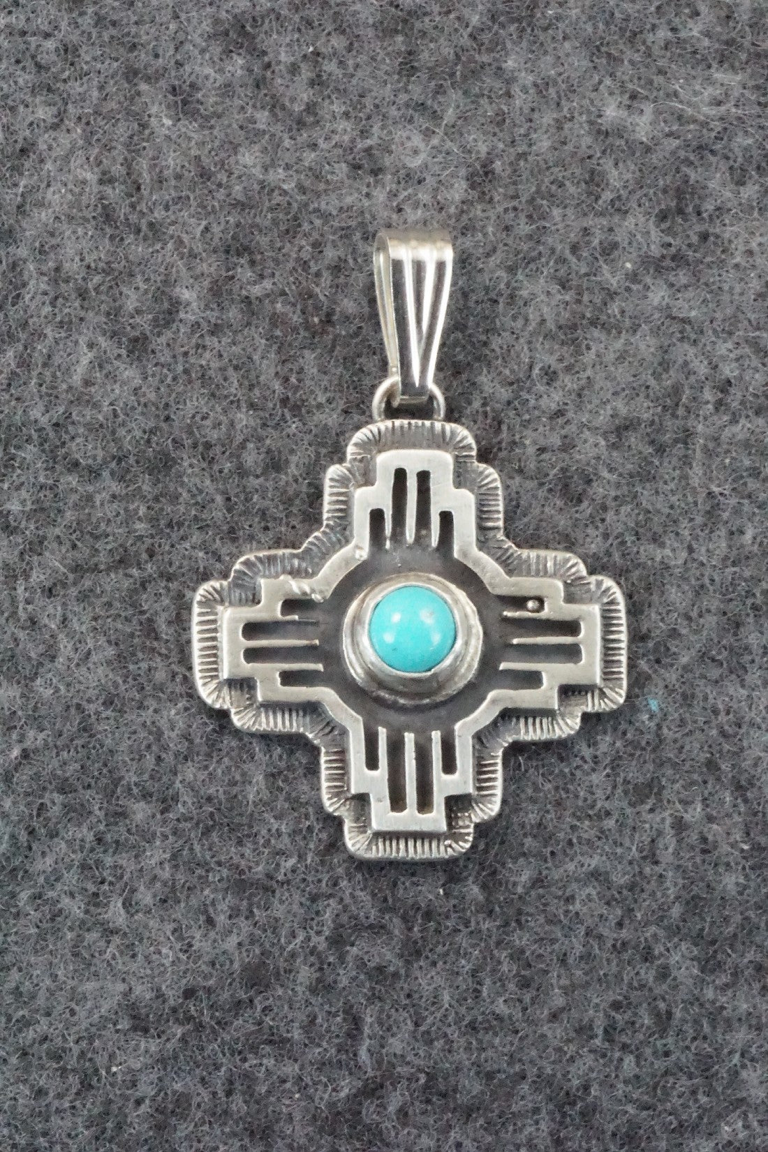 Turquoise and Sterling Silver Pendant - Daniel Benally