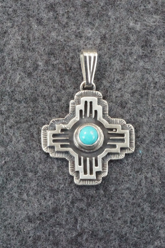 Turquoise and Sterling Silver Pendant - Daniel Benally
