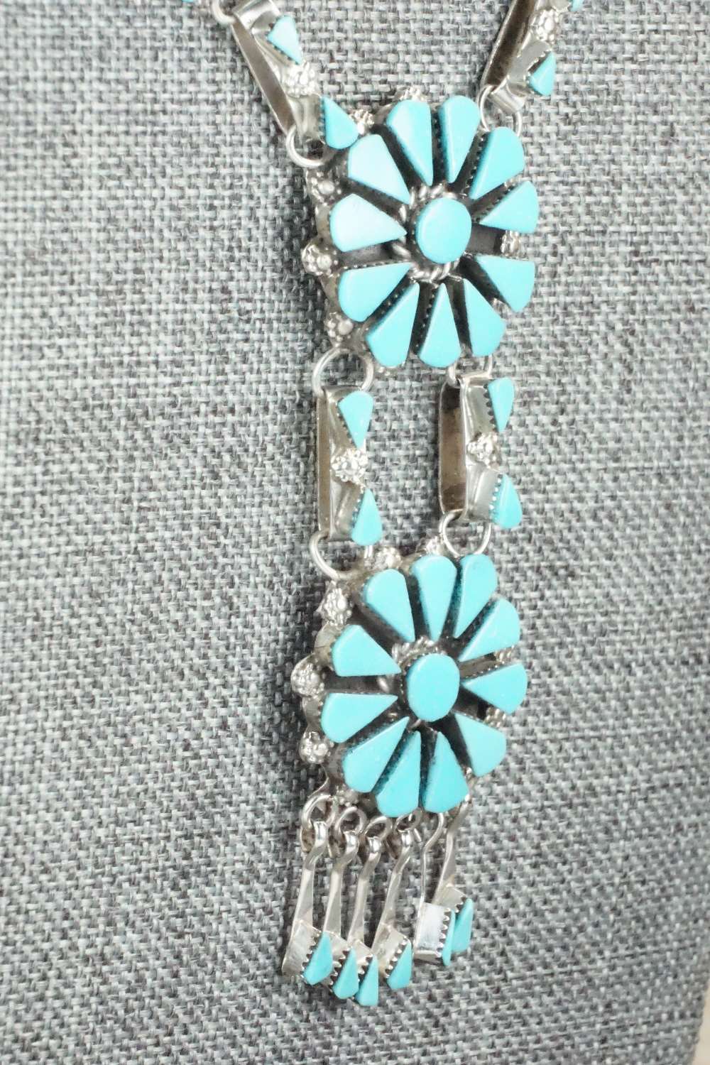Turquoise & Sterling Silver Necklace Set - Merlinda Chavez