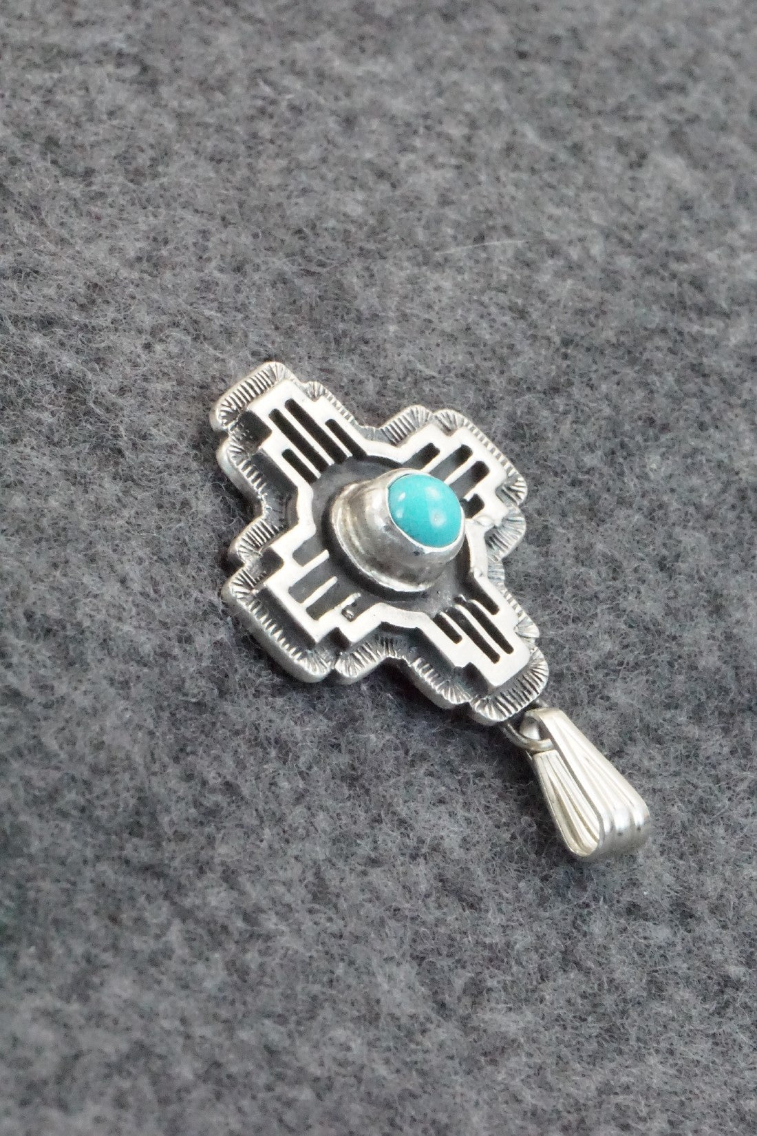 Turquoise and Sterling Silver Pendant - Daniel Benally