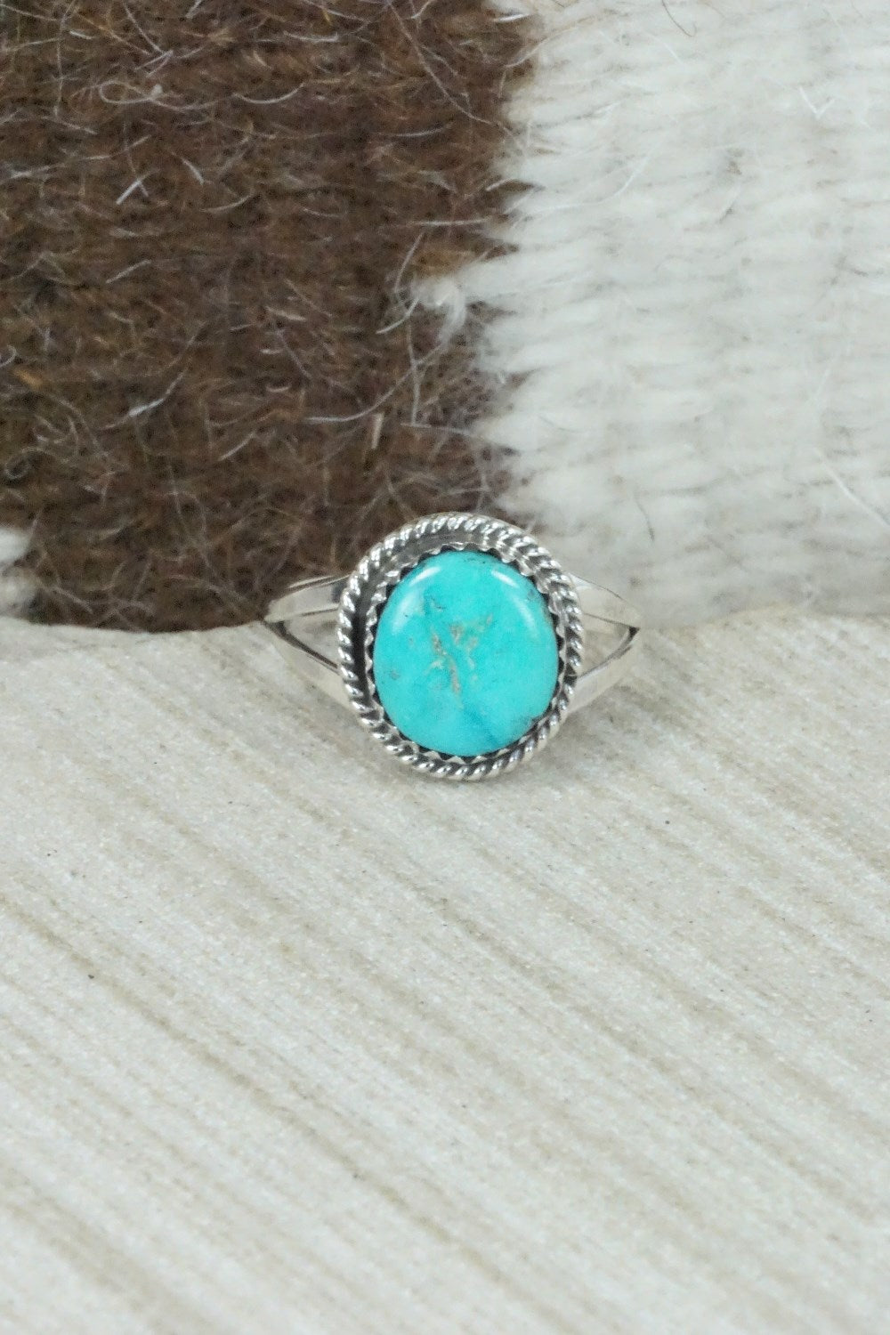 Turquoise & Sterling Silver Ring - Jamie Saunders - Size 7.25