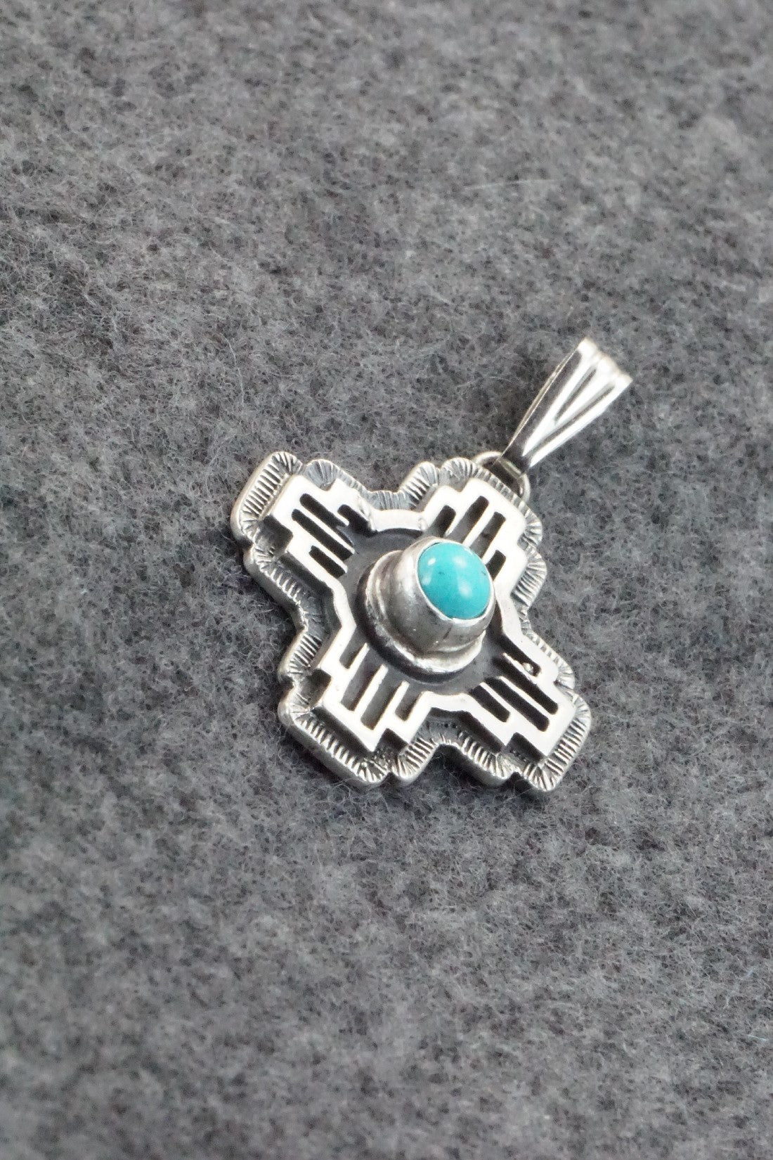 Turquoise and Sterling Silver Pendant - Daniel Benally