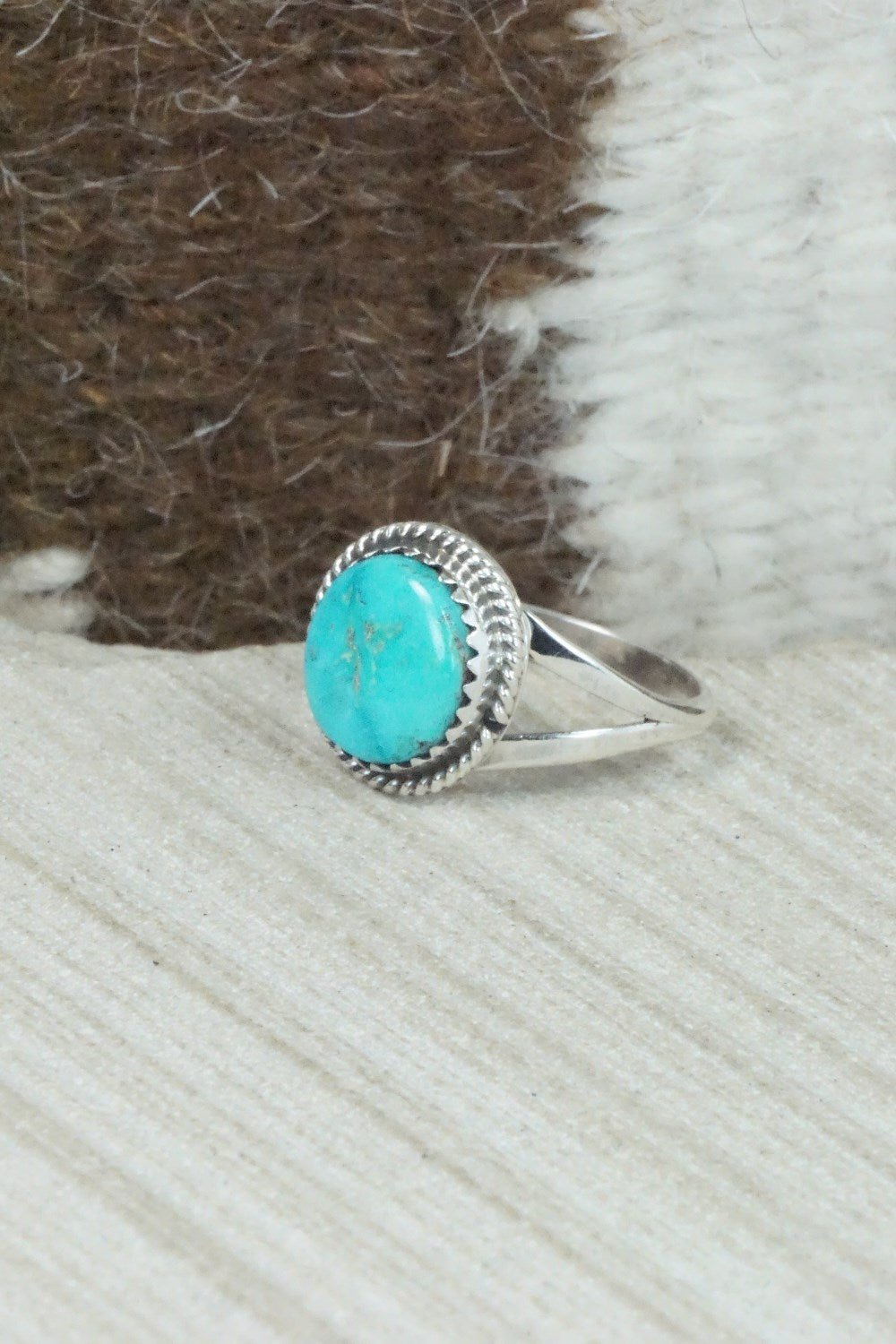 Turquoise & Sterling Silver Ring - Jamie Saunders - Size 7.25