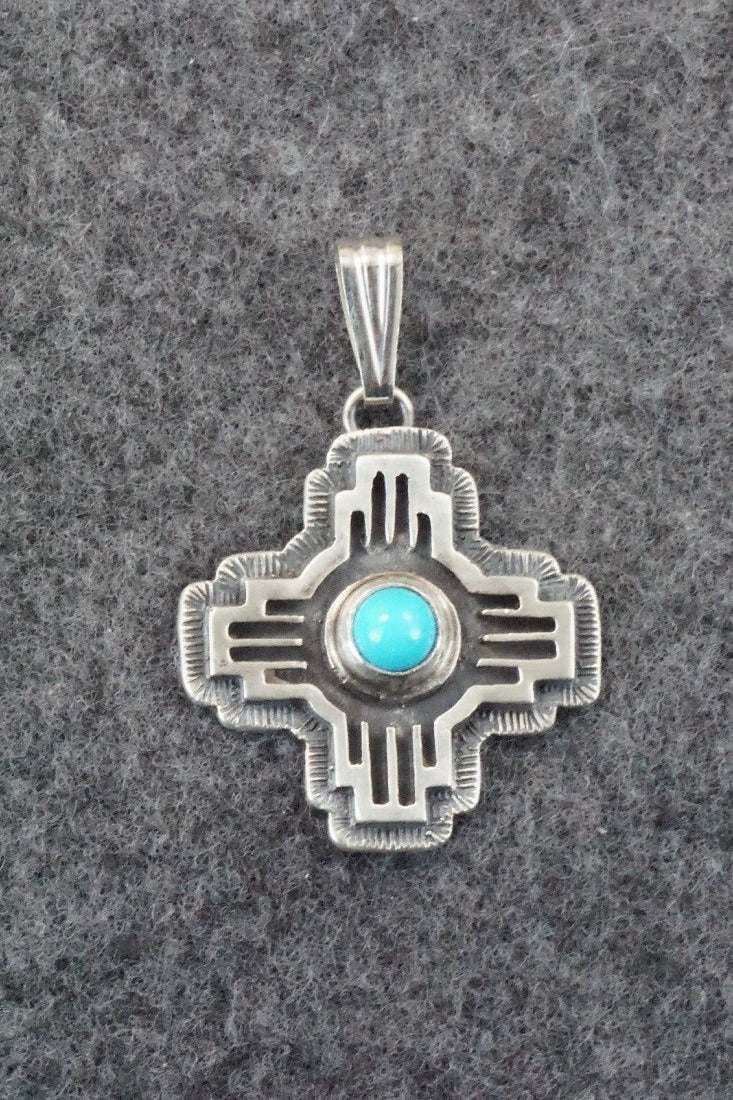 Turquoise and Sterling Silver Pendant - Daniel Benally