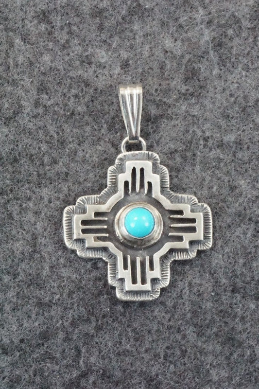 Turquoise and Sterling Silver Pendant - Daniel Benally