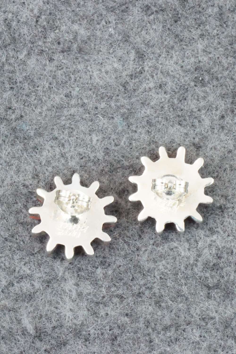 Coral & Sterling Silver Earrings - Mildred Ukestine