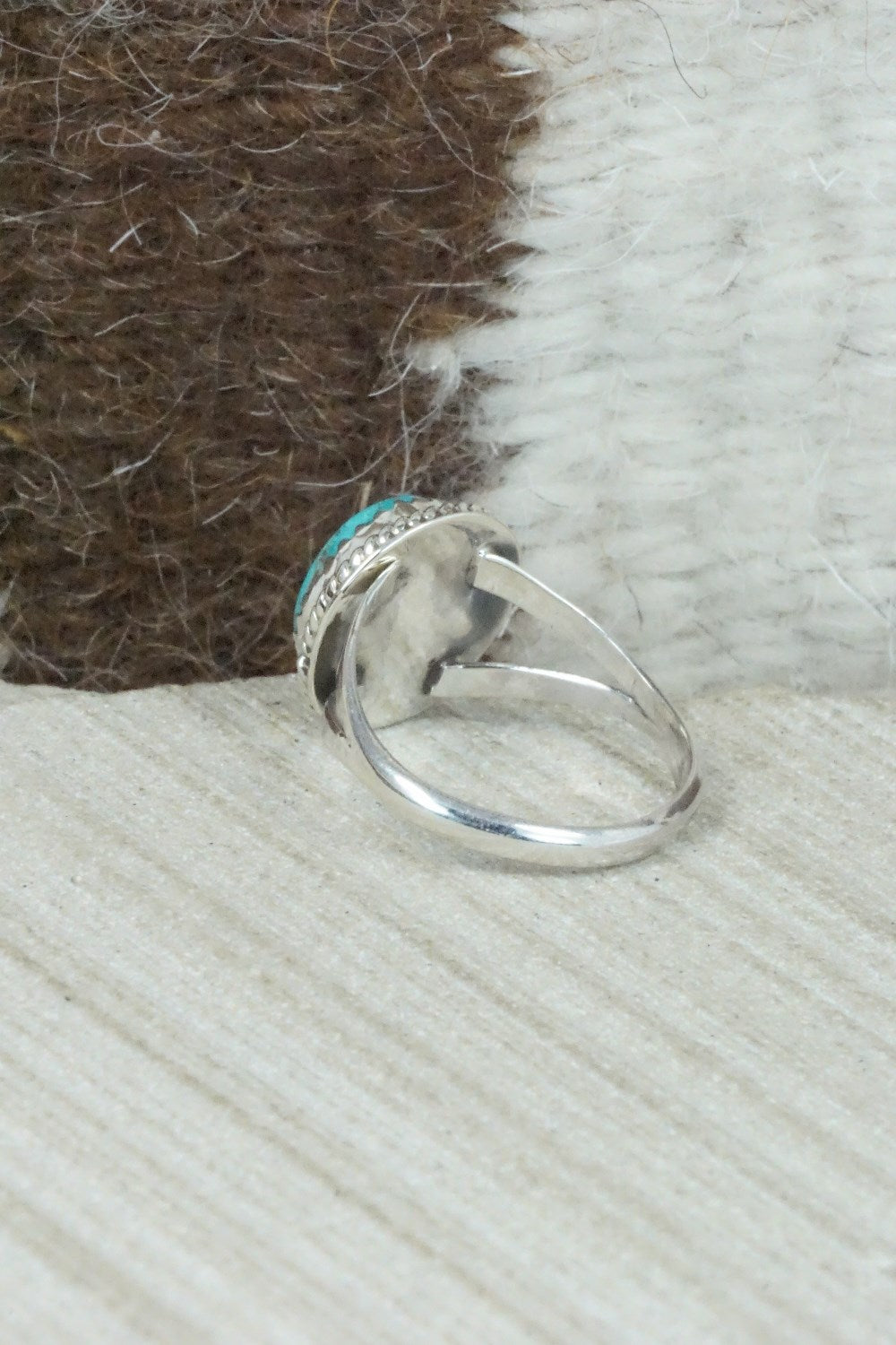 Turquoise & Sterling Silver Ring - Jamie Saunders - Size 7.25
