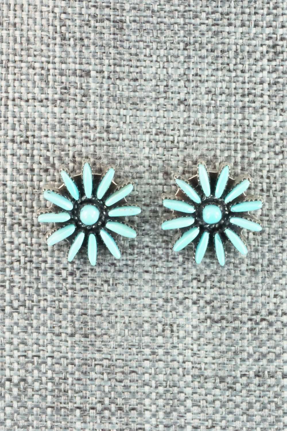 Turquoise & Sterling Silver Earrings - Mildred Ukestine