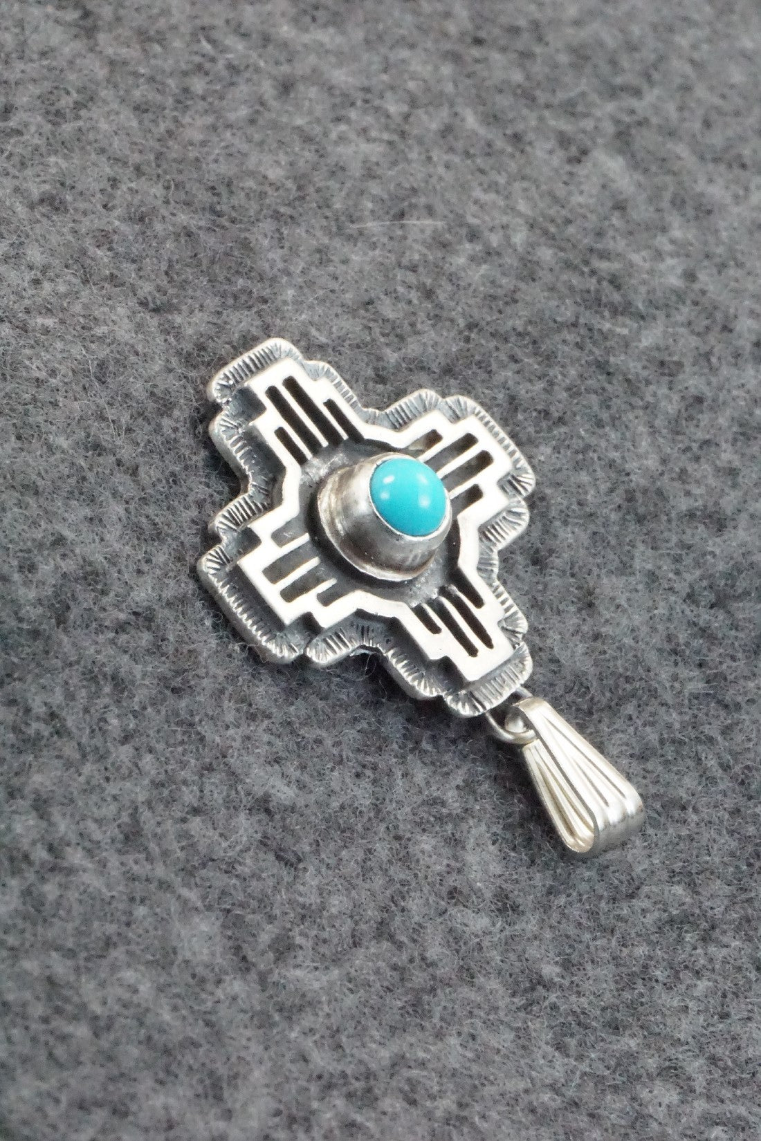 Turquoise and Sterling Silver Pendant - Daniel Benally