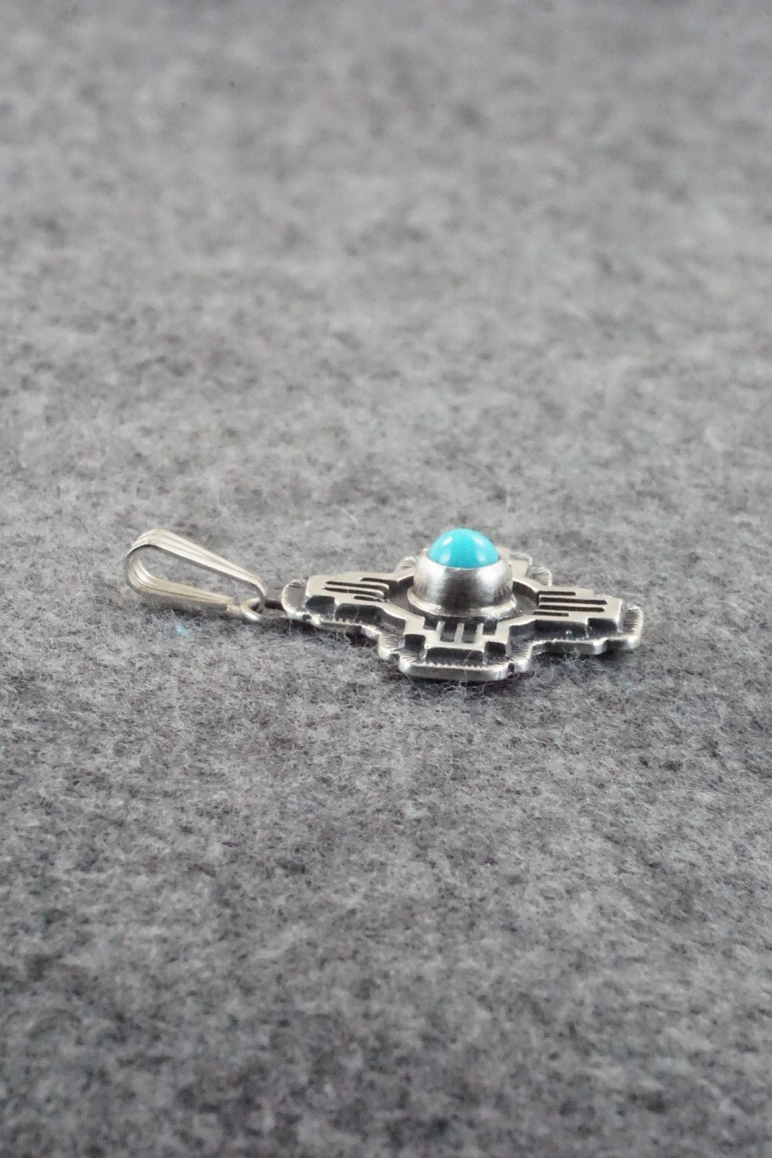 Turquoise and Sterling Silver Pendant - Daniel Benally
