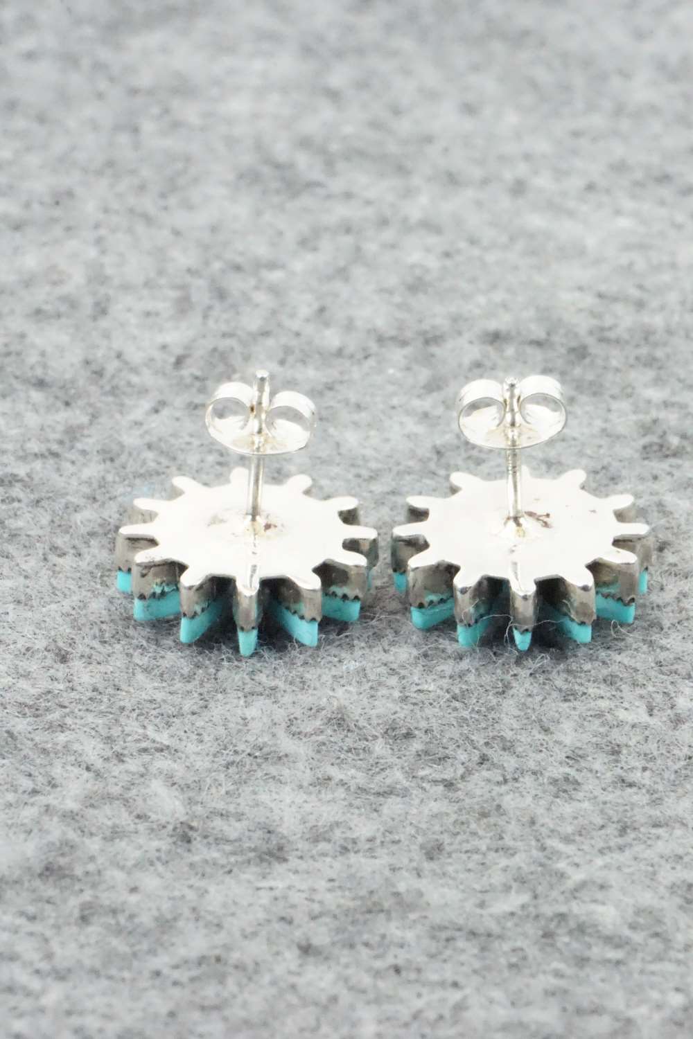 Turquoise & Sterling Silver Earrings - Mildred Ukestine