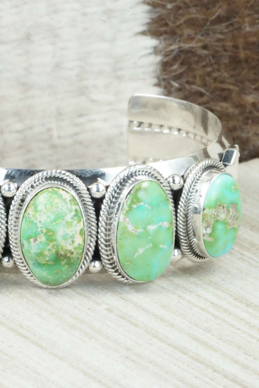 Turquoise & Sterling Silver Bracelet - Derrick Gordon