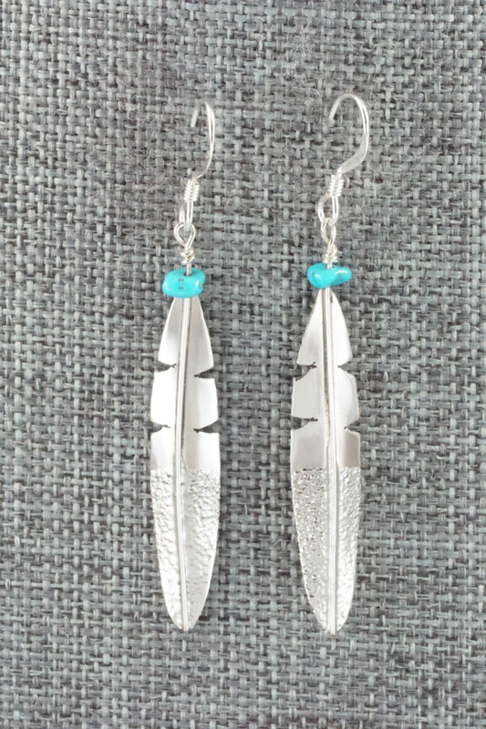 Turquoise & Sterling Silver Earrings - Marvin Arviso