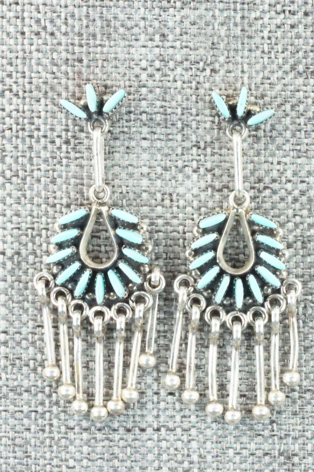 Turquoise & Sterling Silver Earrings - Mildred Ukestine