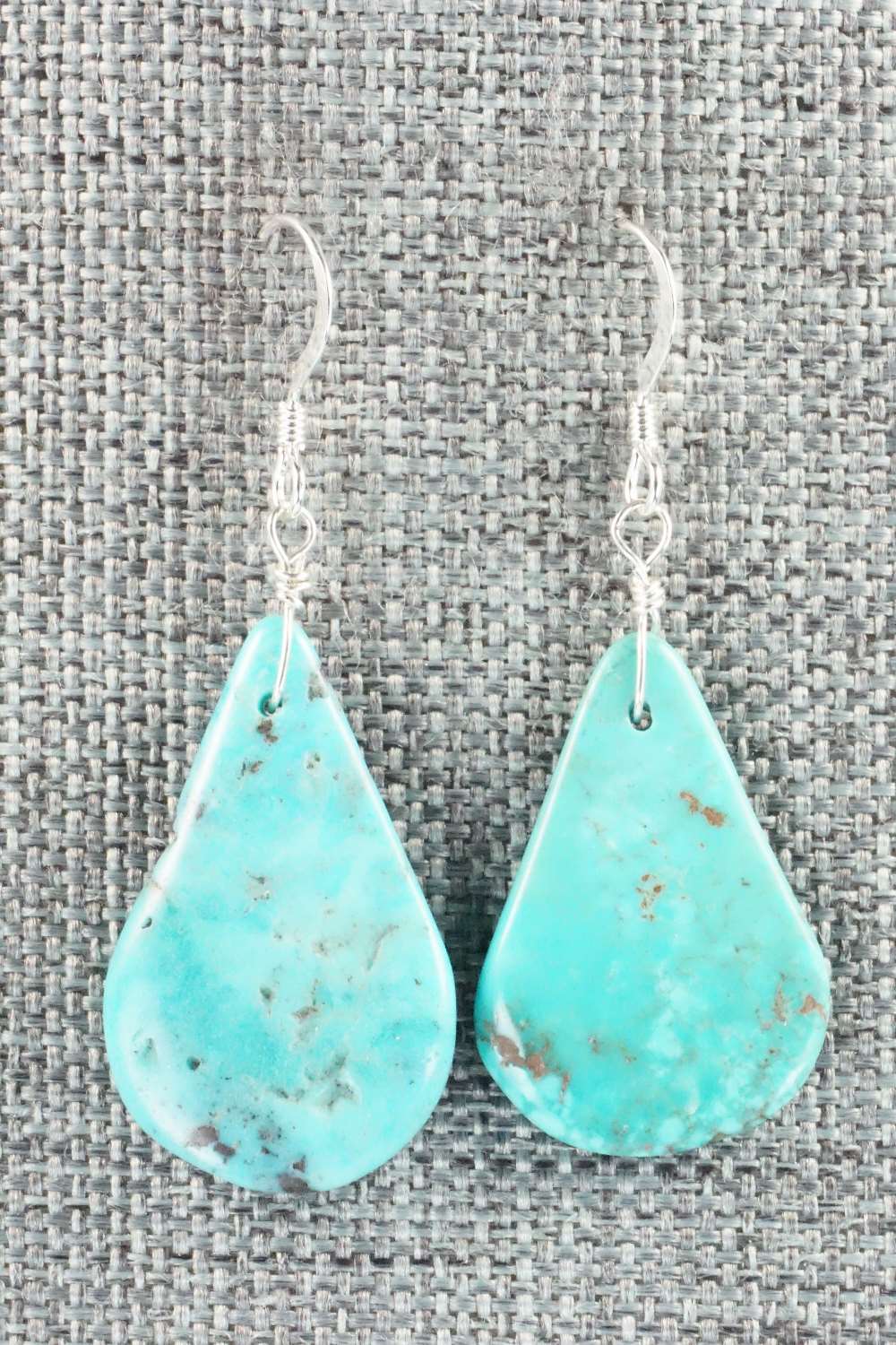 Turquoise & Sterling Silver Earrings - Navajo
