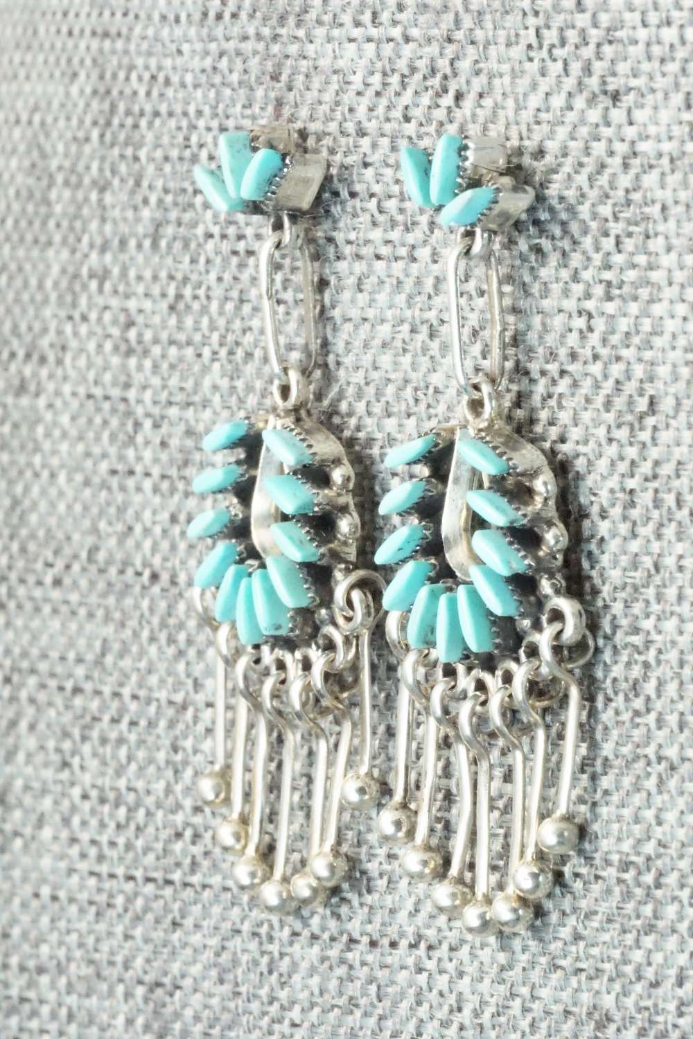 Turquoise & Sterling Silver Earrings - Mildred Ukestine
