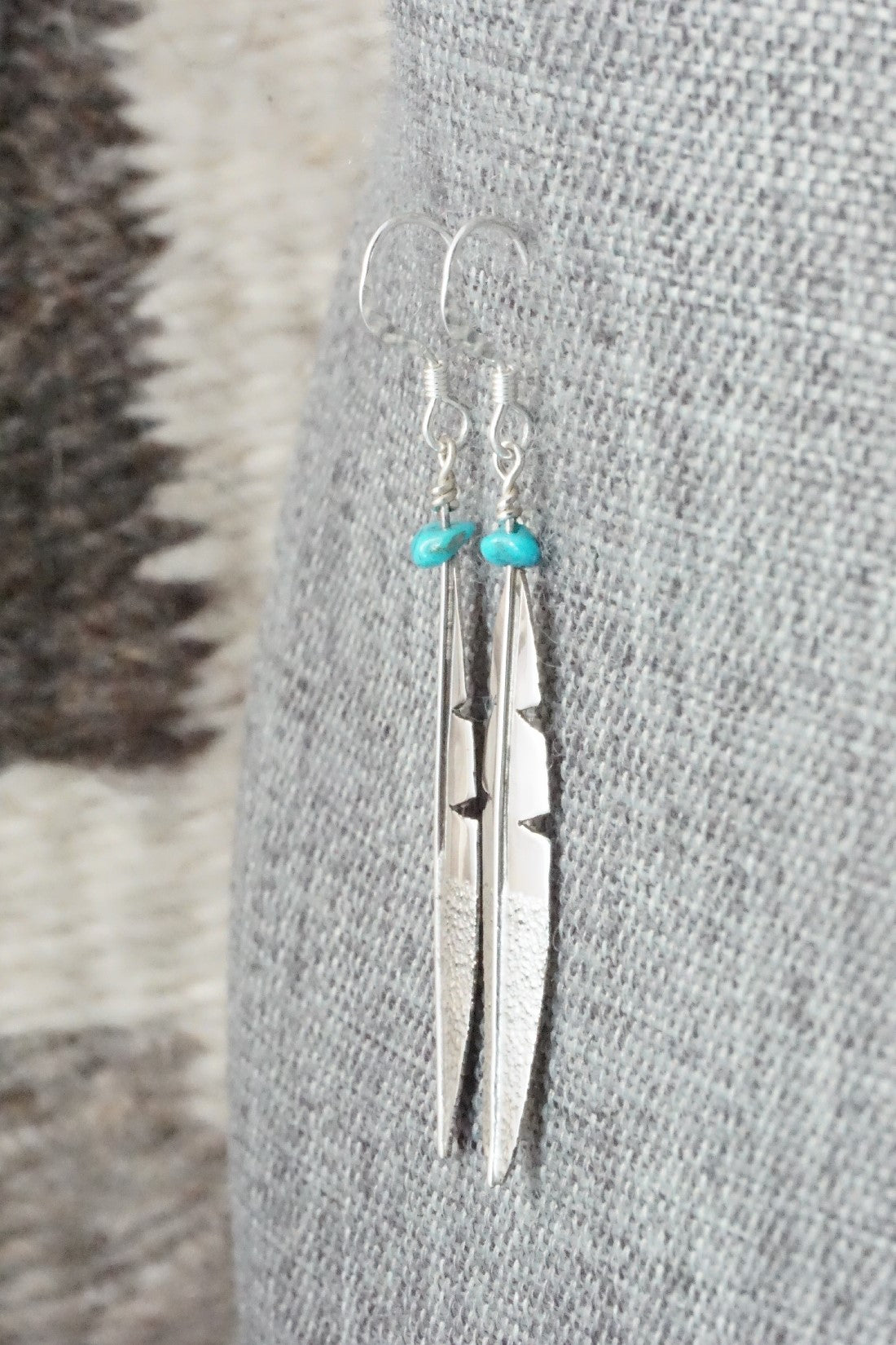 Turquoise & Sterling Silver Earrings - Marvin Arviso