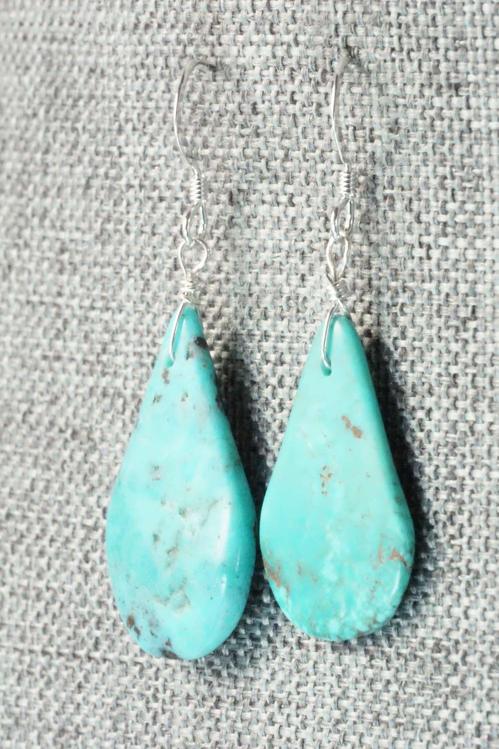 Turquoise & Sterling Silver Earrings - Navajo