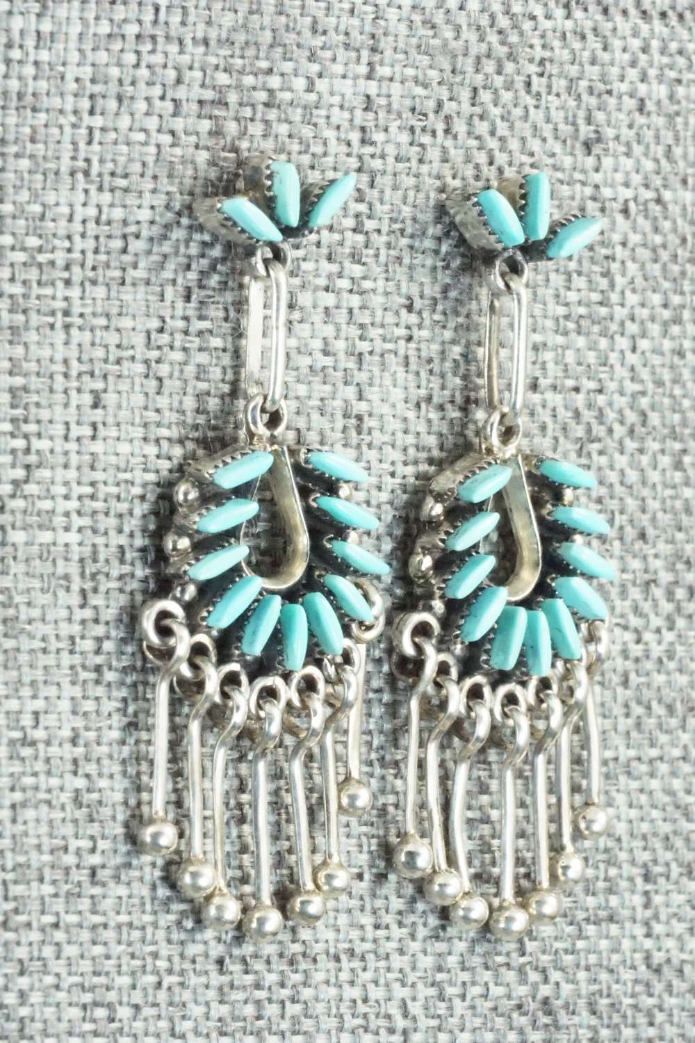 Turquoise & Sterling Silver Earrings - Mildred Ukestine