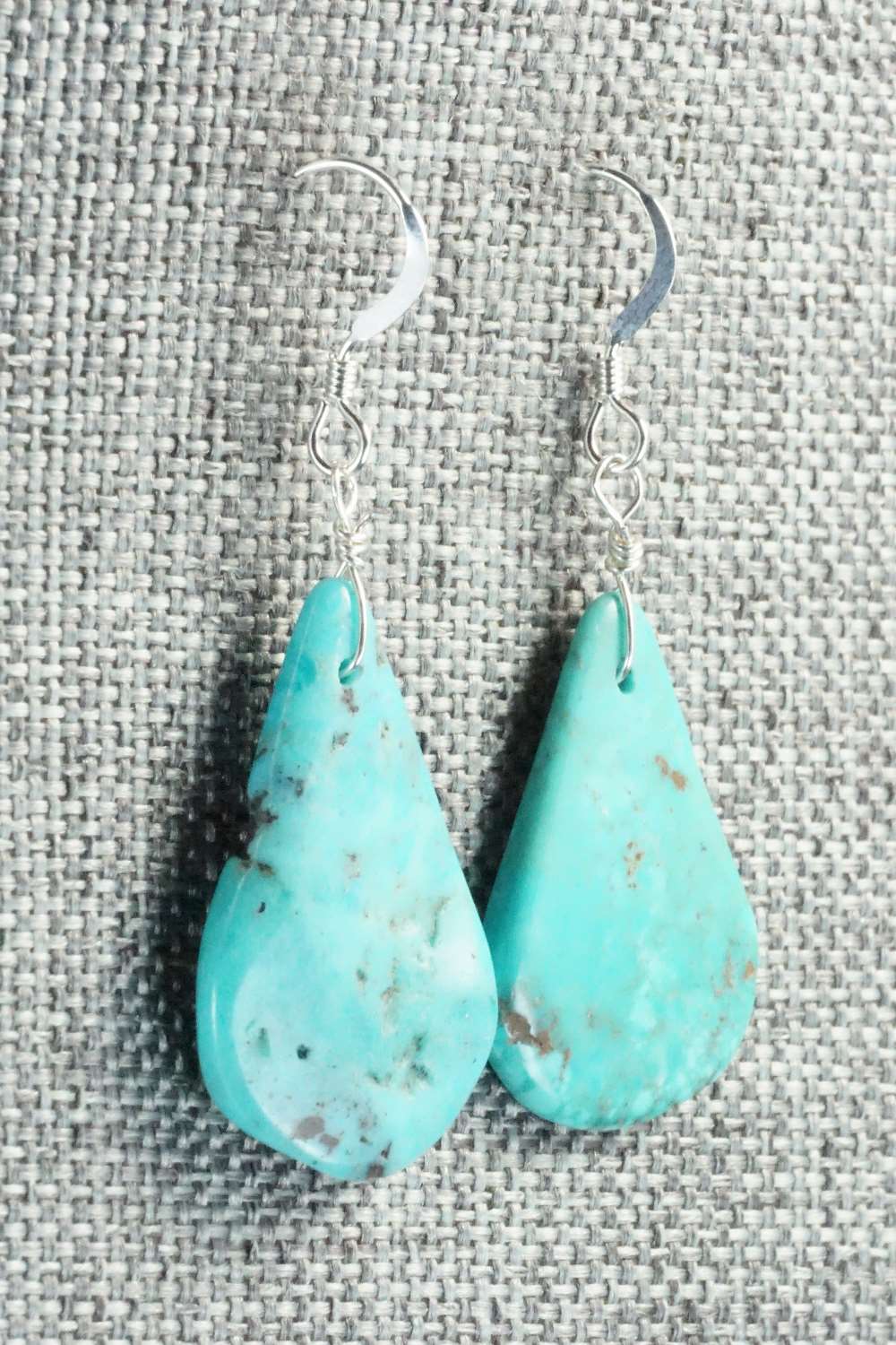 Turquoise & Sterling Silver Earrings - Navajo