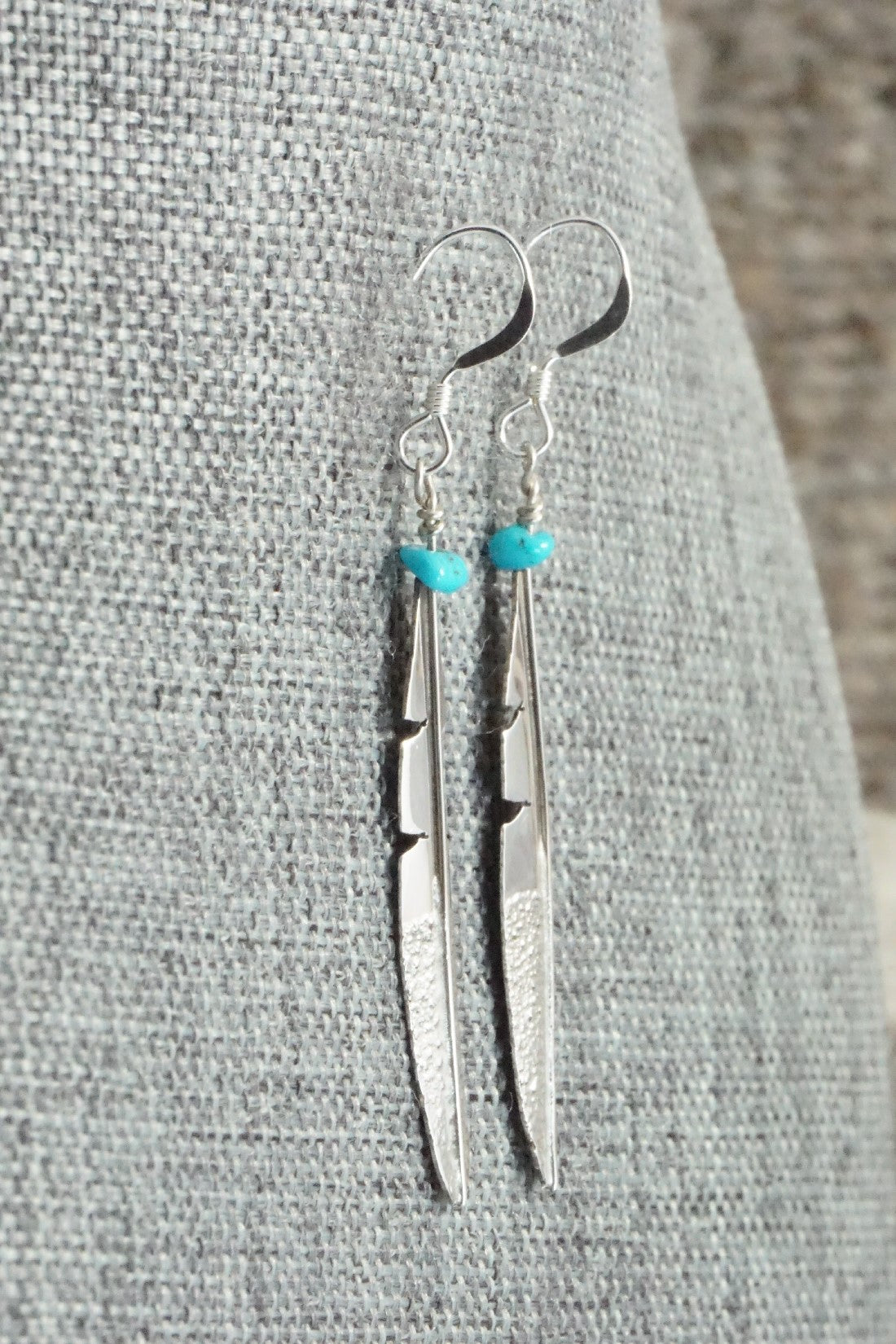 Turquoise & Sterling Silver Earrings - Marvin Arviso