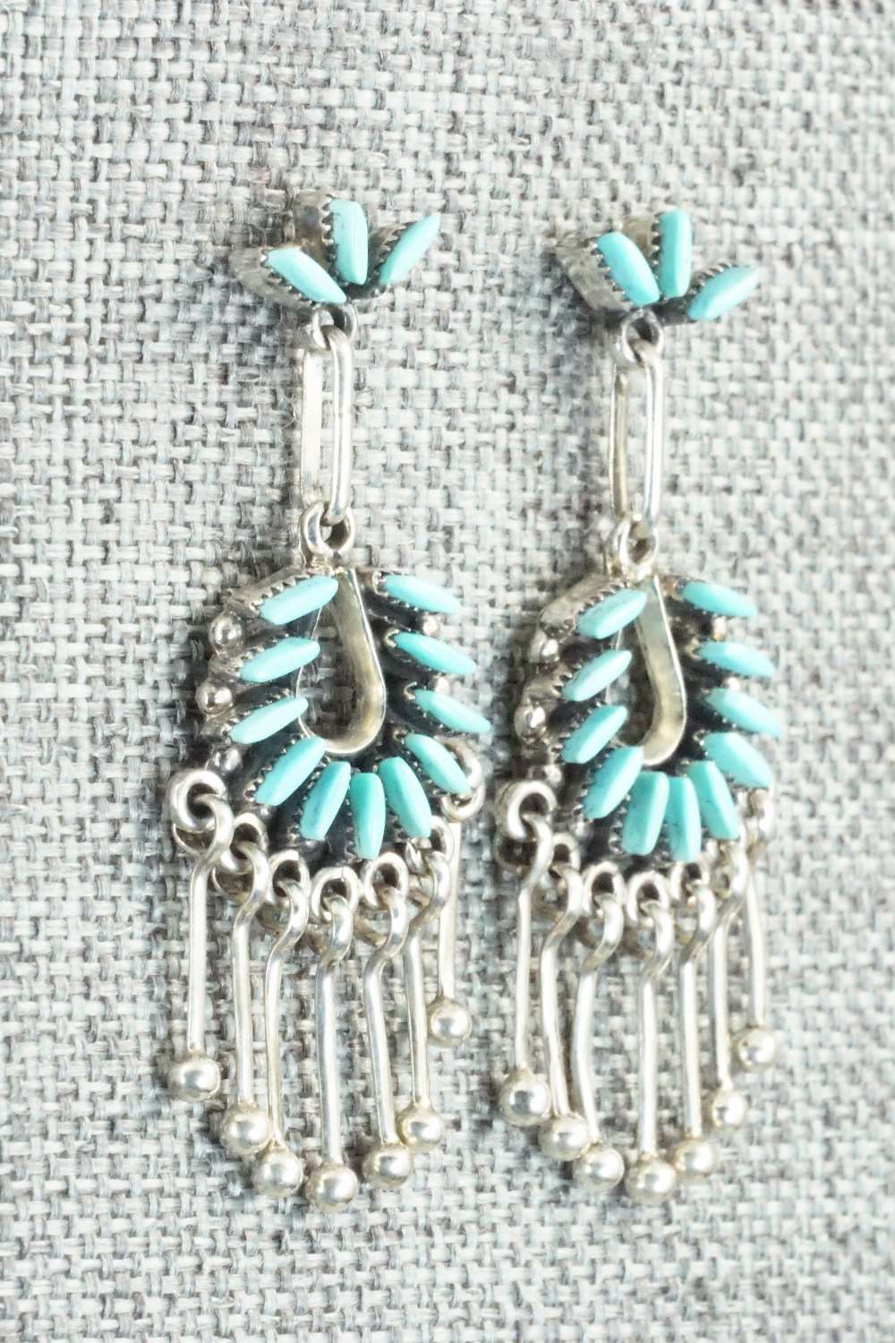 Turquoise & Sterling Silver Earrings - Mildred Ukestine