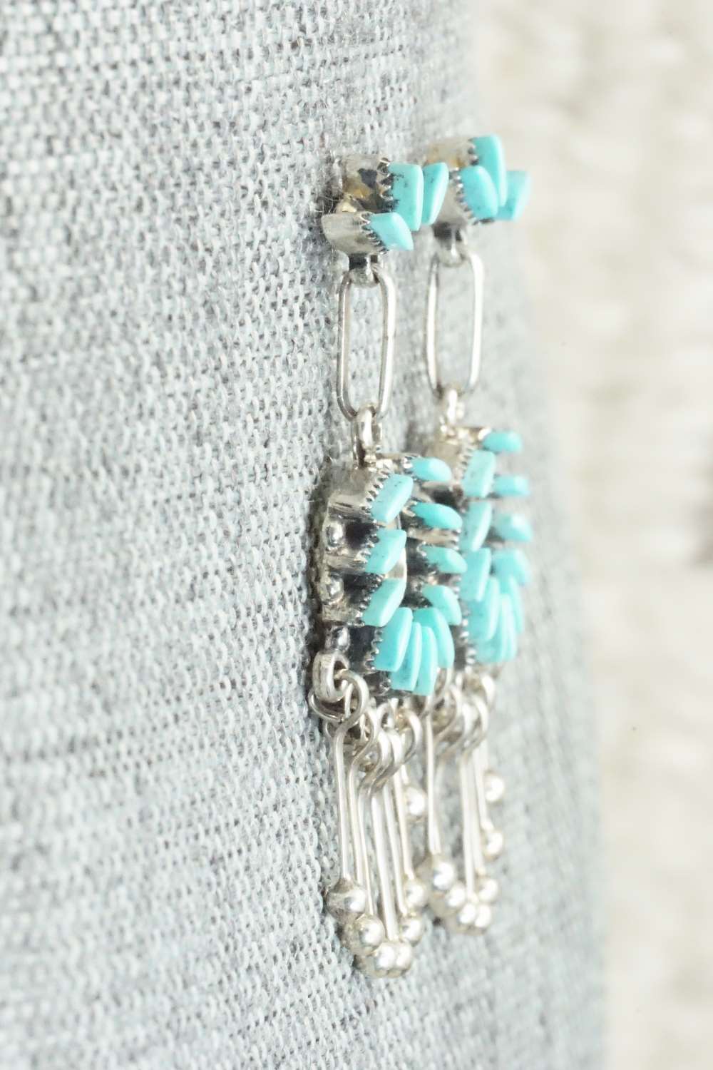Turquoise & Sterling Silver Earrings - Mildred Ukestine