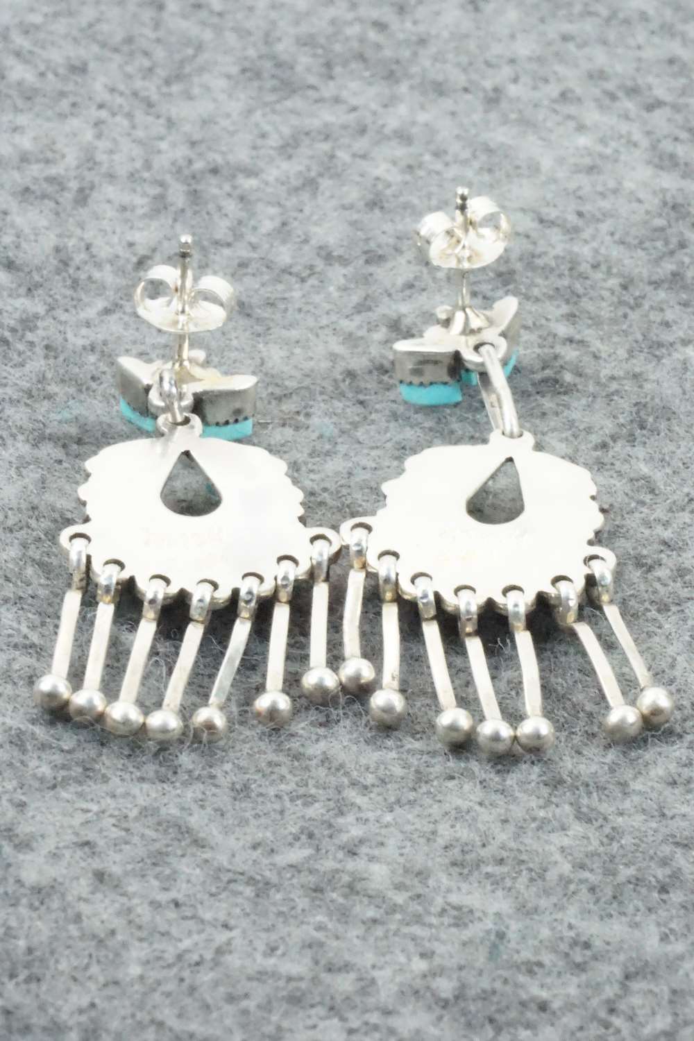 Turquoise & Sterling Silver Earrings - Mildred Ukestine