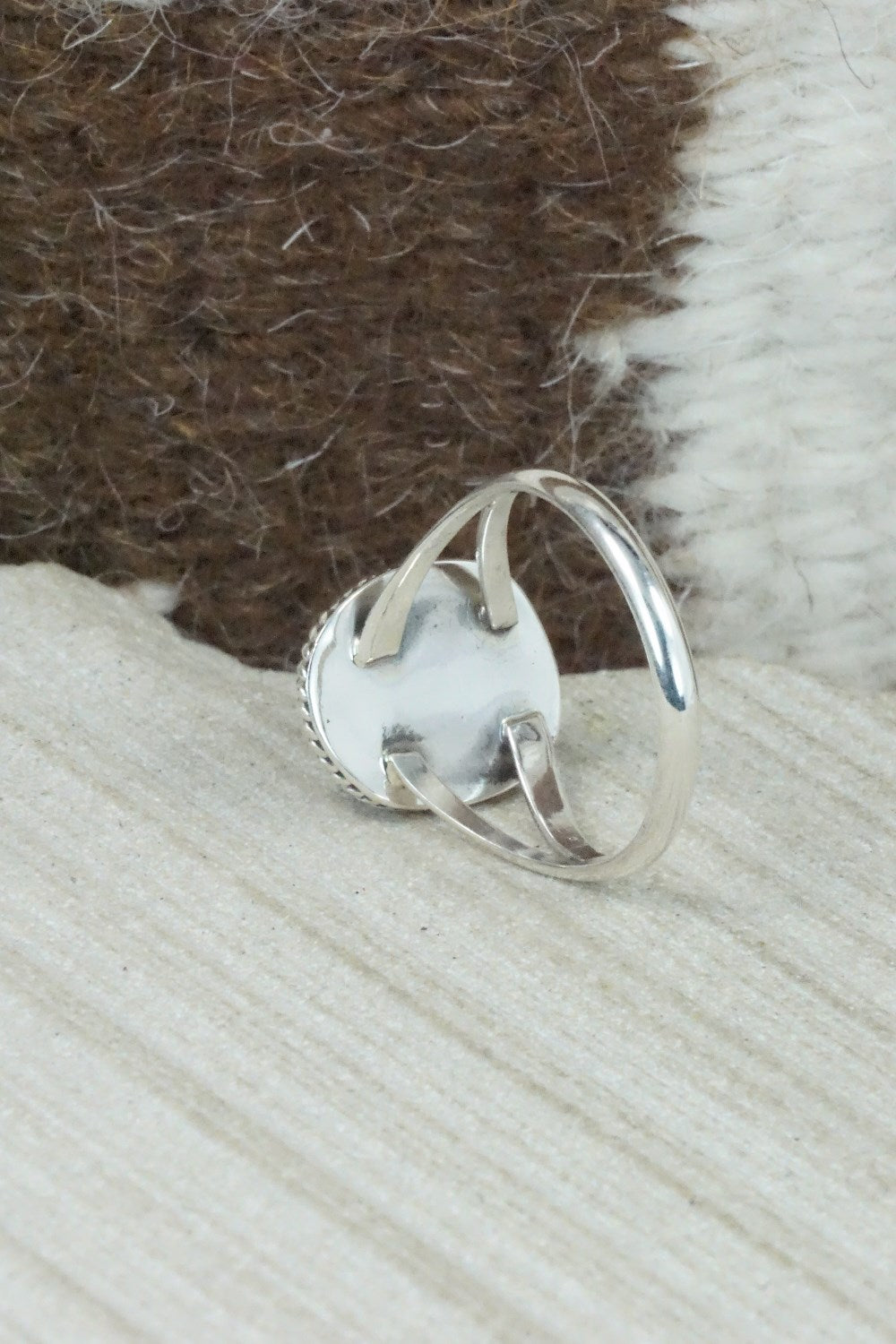 Turquoise & Sterling Silver Ring - Jamie Saunders - Size 8.5
