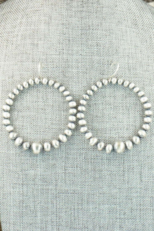Sterling Silver Navajo Pearl Earrings - Jan Mariano