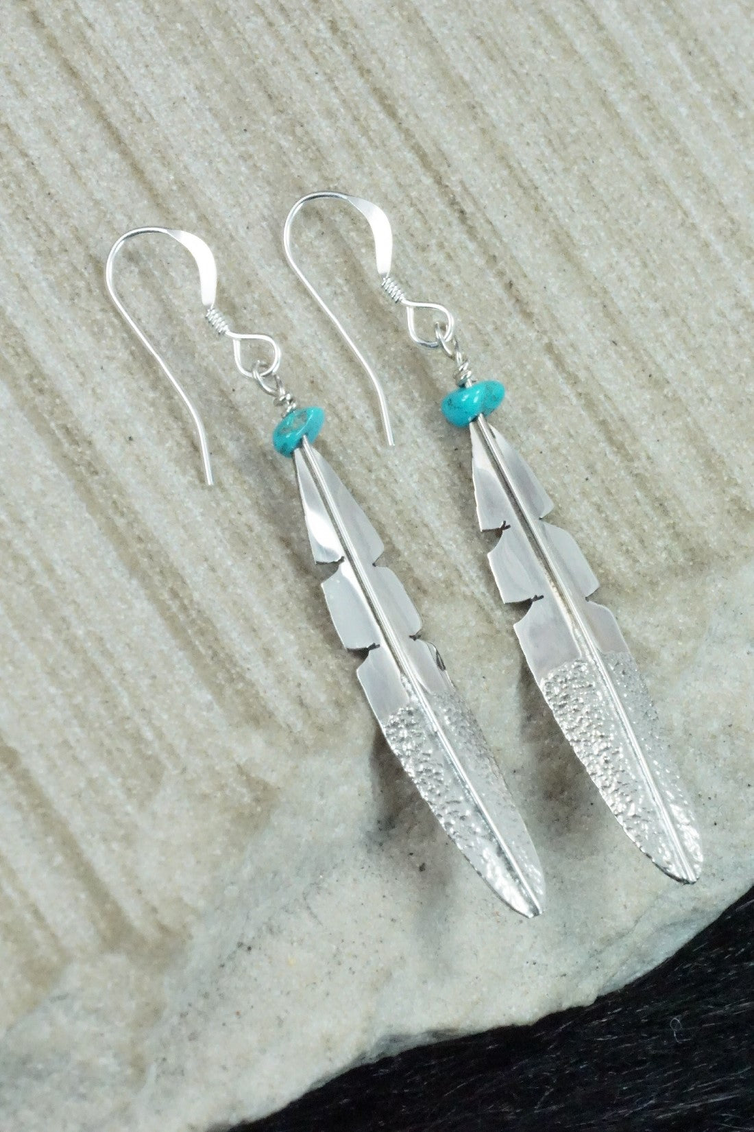 Turquoise & Sterling Silver Earrings - Marvin Arviso
