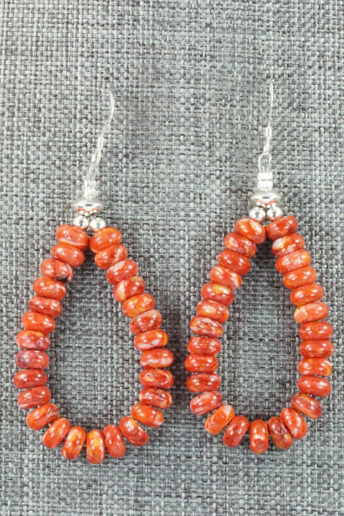 Spiny Oyster & Sterling Silver Earrings - Louise Joe