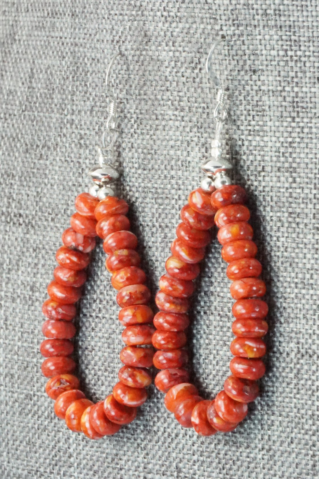 Spiny Oyster & Sterling Silver Earrings - Louise Joe
