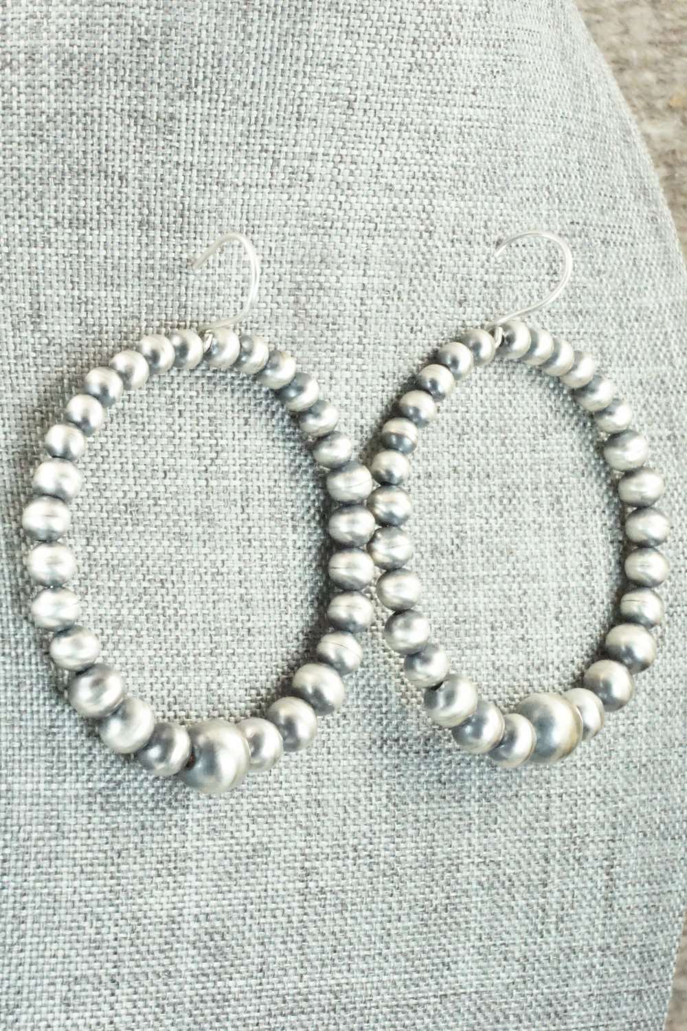 Sterling Silver Navajo Pearl Earrings - Jan Mariano