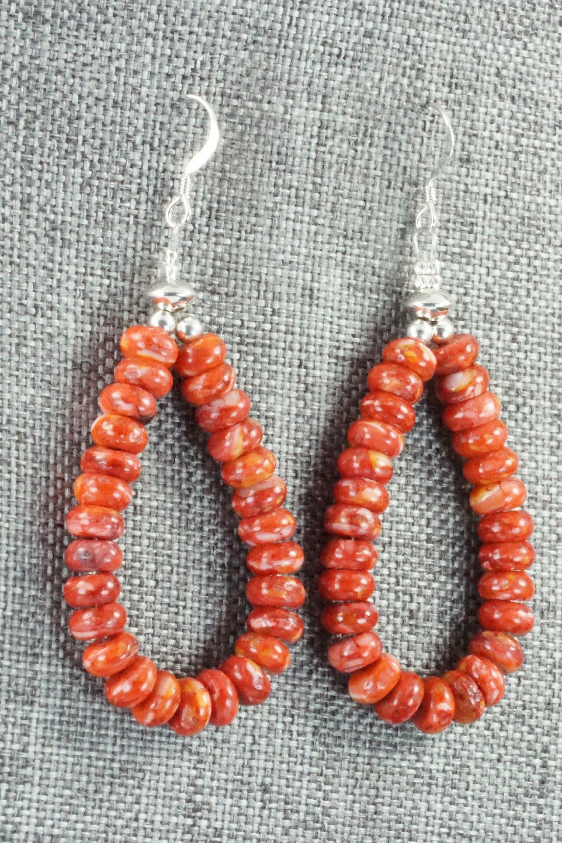 Spiny Oyster & Sterling Silver Earrings - Louise Joe
