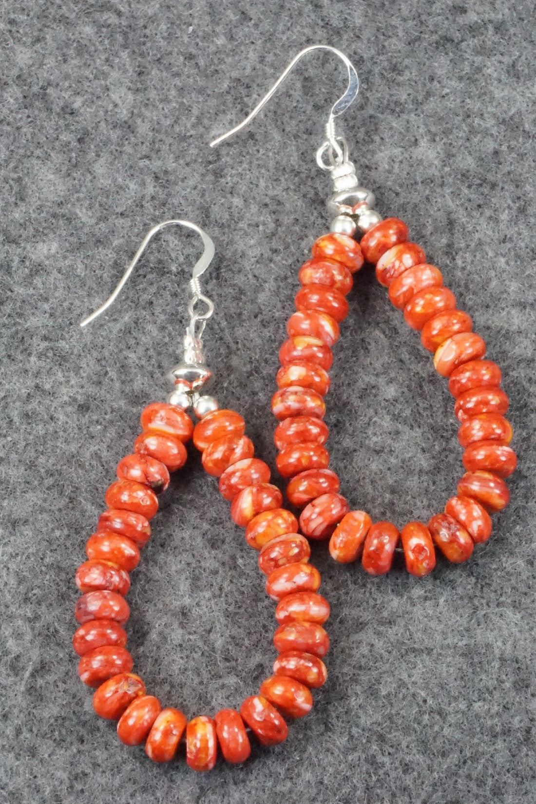 Spiny Oyster & Sterling Silver Earrings - Louise Joe