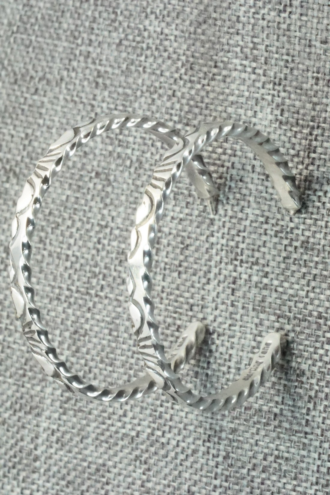 Sterling Silver Hoop Earrings - Elaine Tahe
