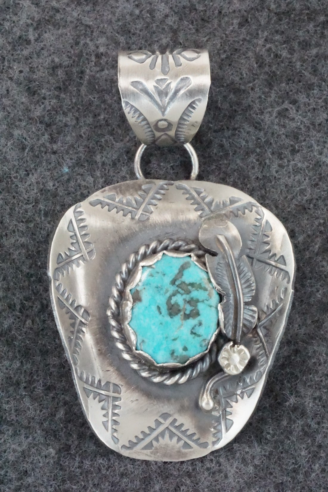 Turquoise & Sterling Silver Pendant - Tim Yazzie