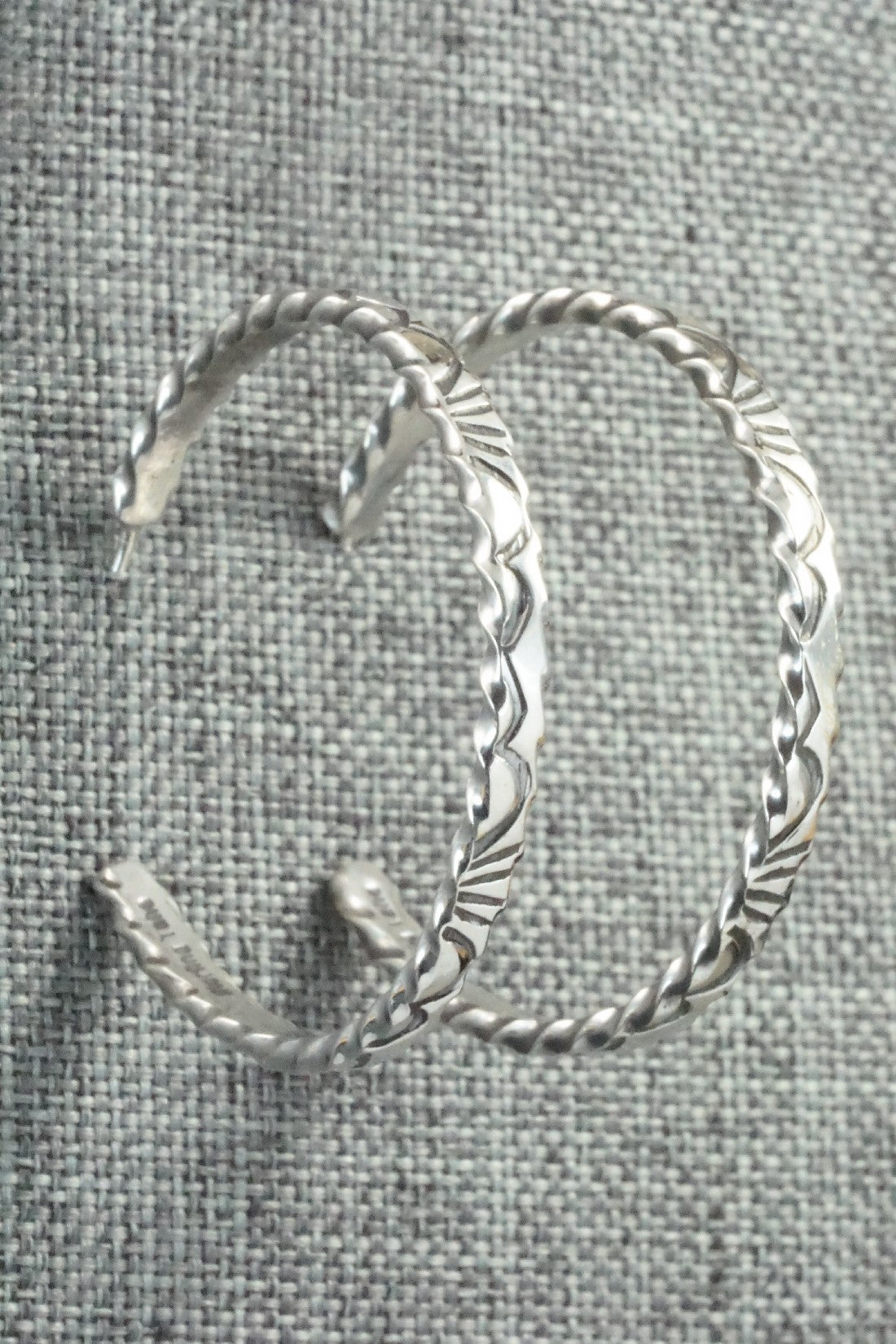 Sterling Silver Hoop Earrings - Elaine Tahe