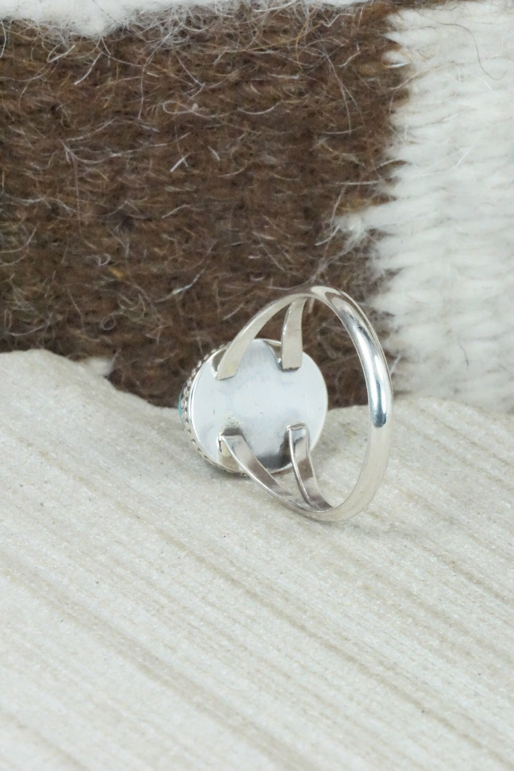 Turquoise & Sterling Silver Ring - Jamie Saunders - Size 9