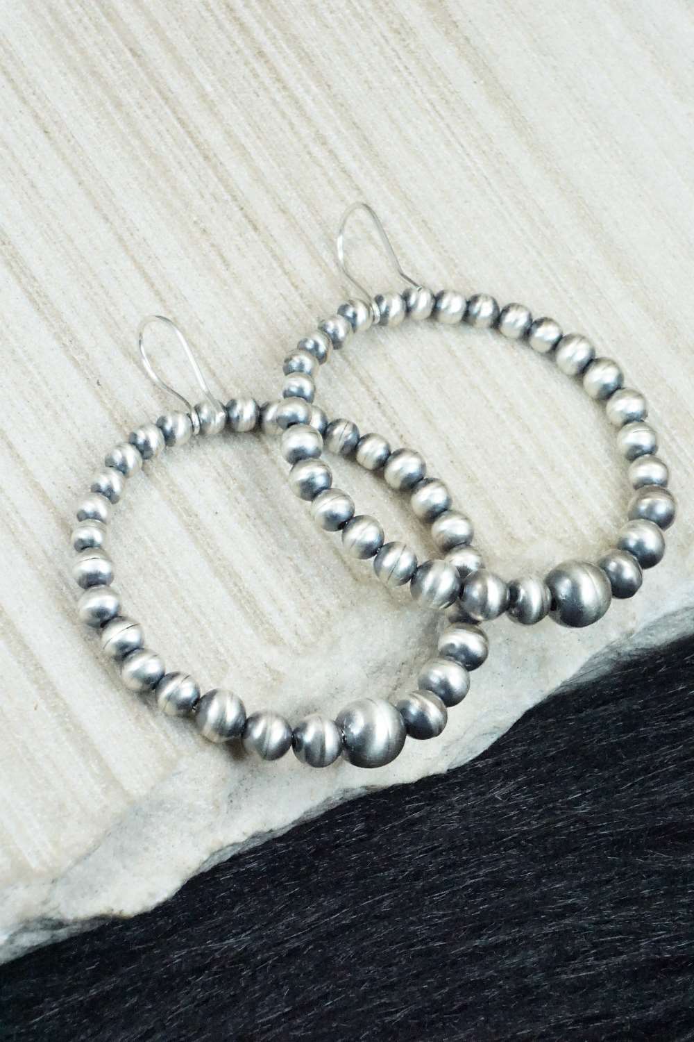 Sterling Silver Navajo Pearl Earrings - Jan Mariano